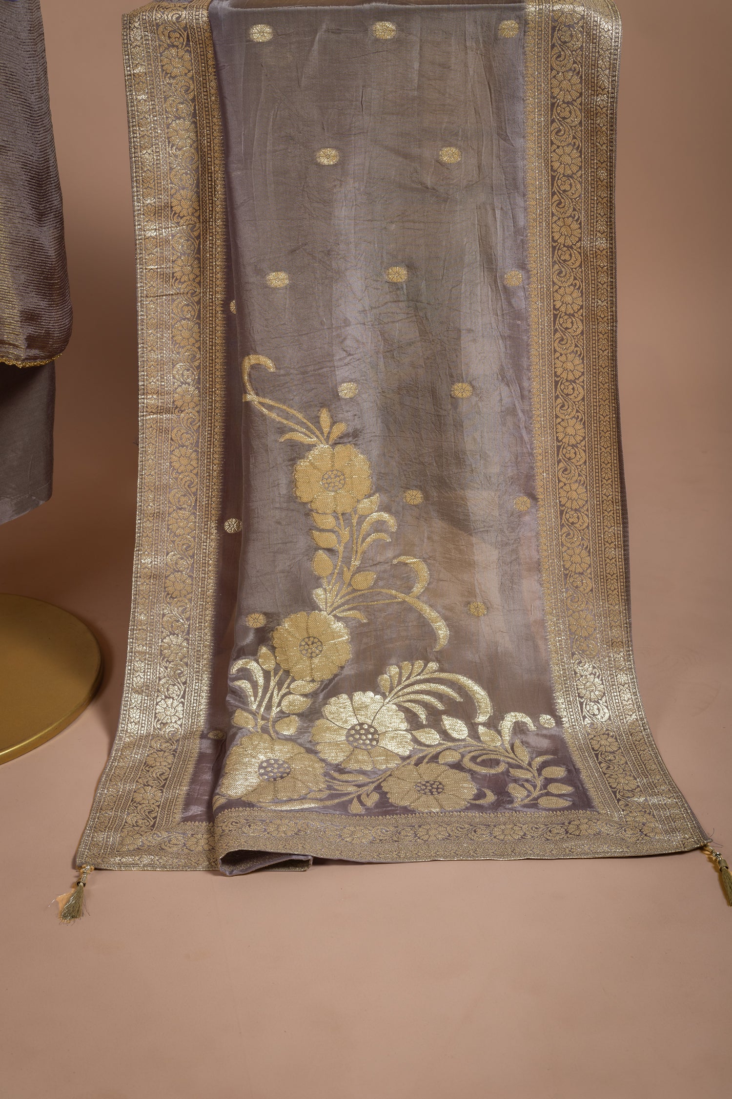 Afreen Purple Soft Shimmer Silk Suit Set