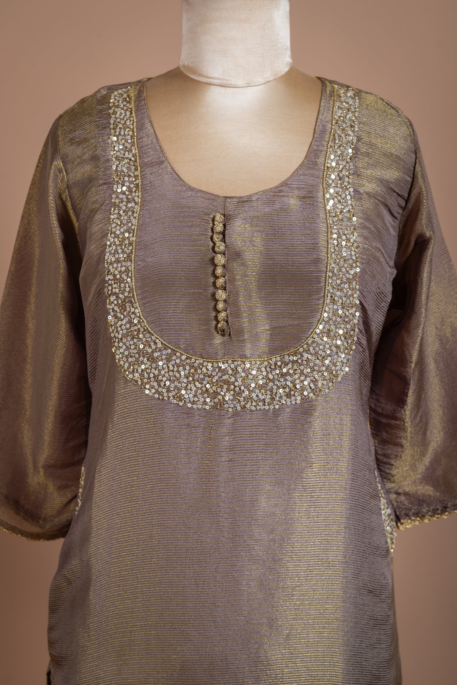 Afreen Purple Soft Shimmer Silk Suit Set
