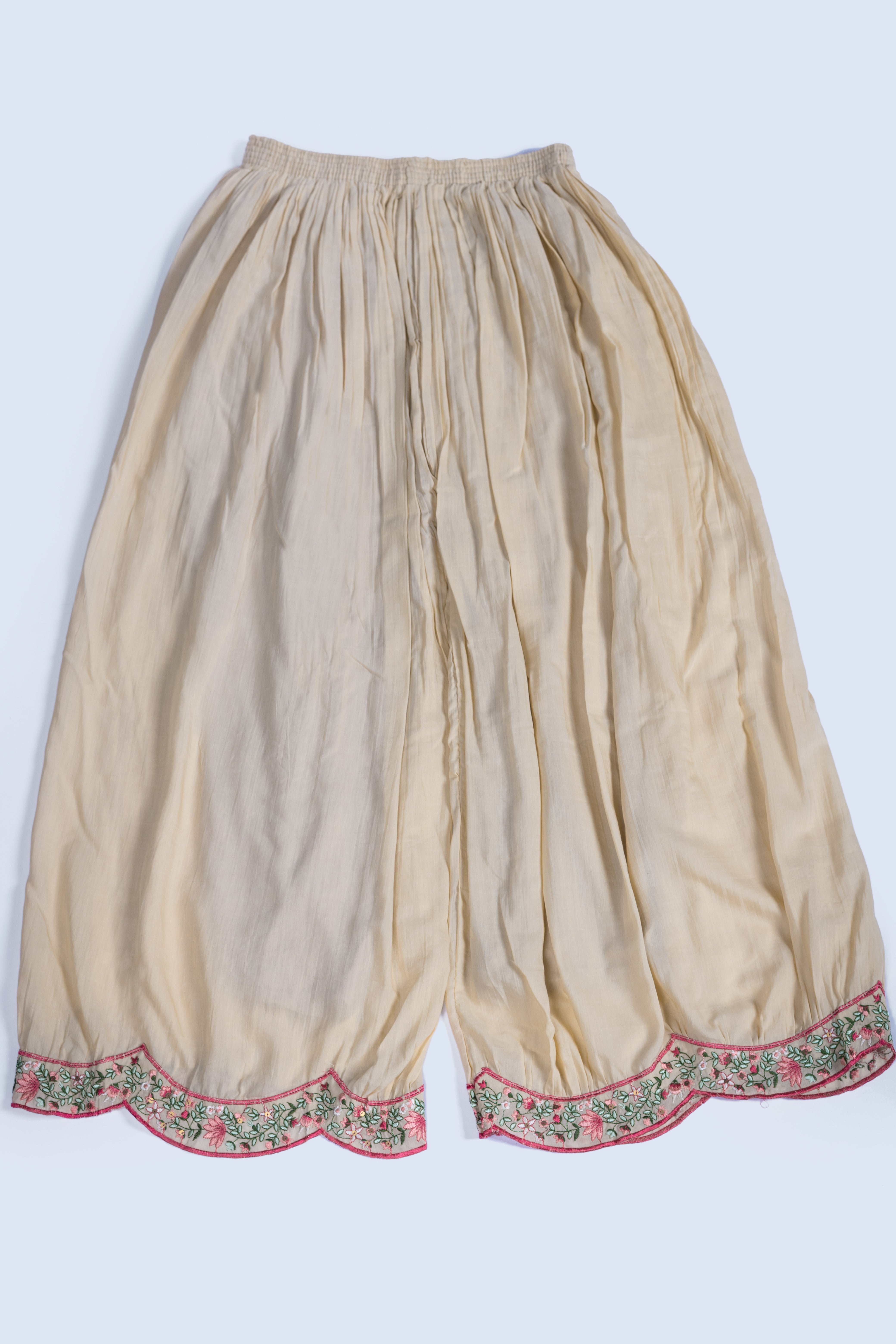 Luxe Ivory Short Embroidery Readymade Kurta set