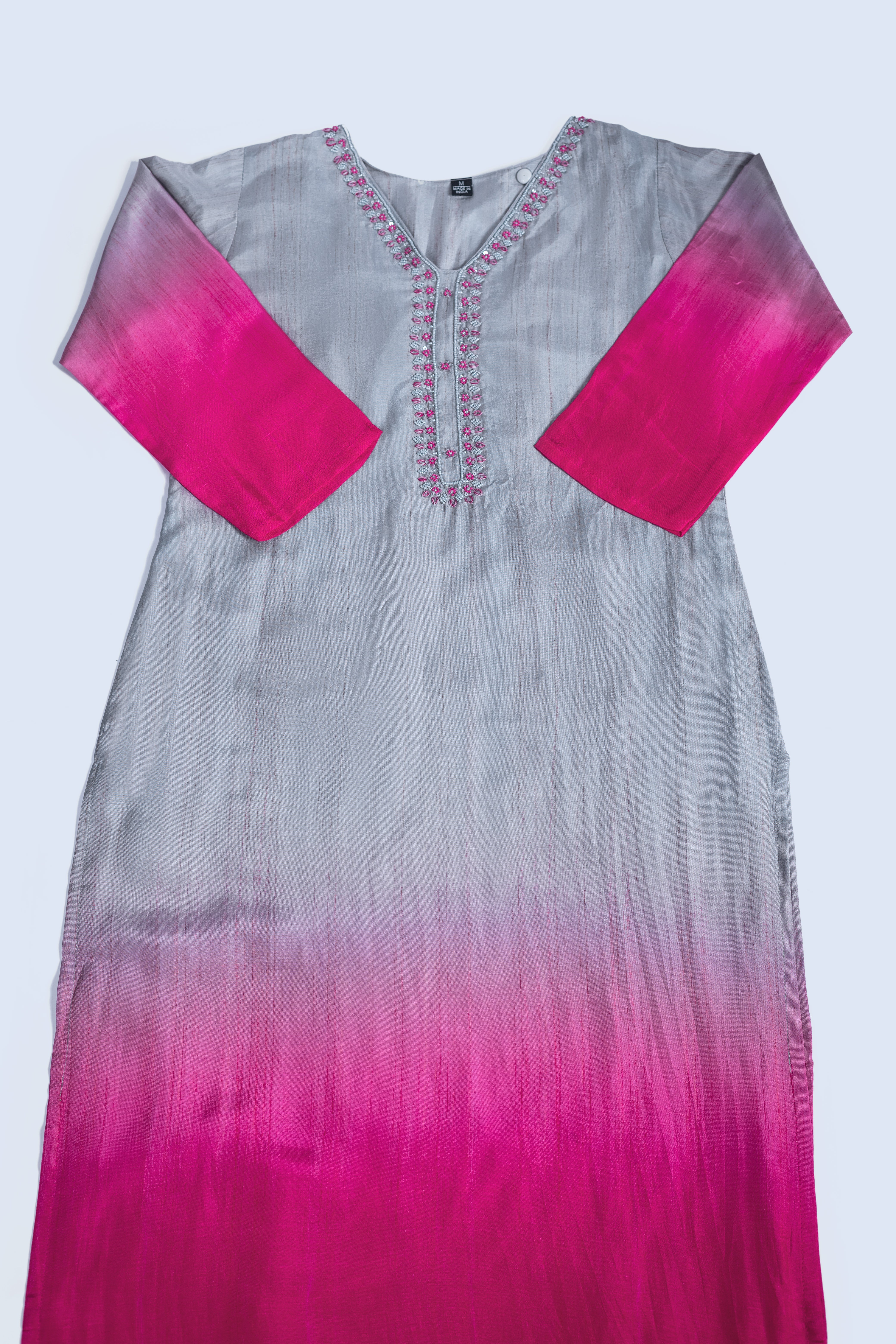 Luxe Pink Ombre Readymade Suit Set