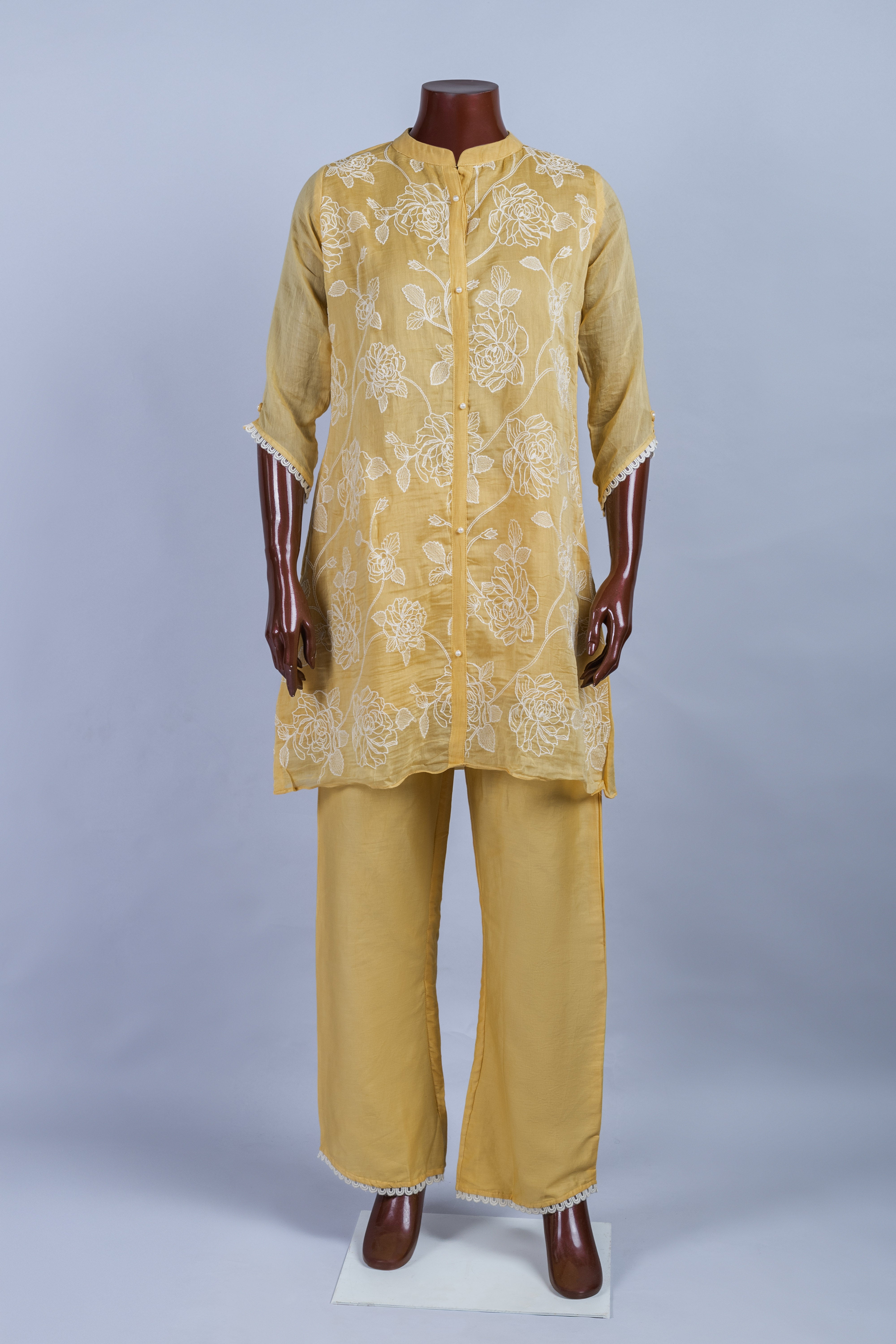 Roze Embroidery Readymade Co - ord Set