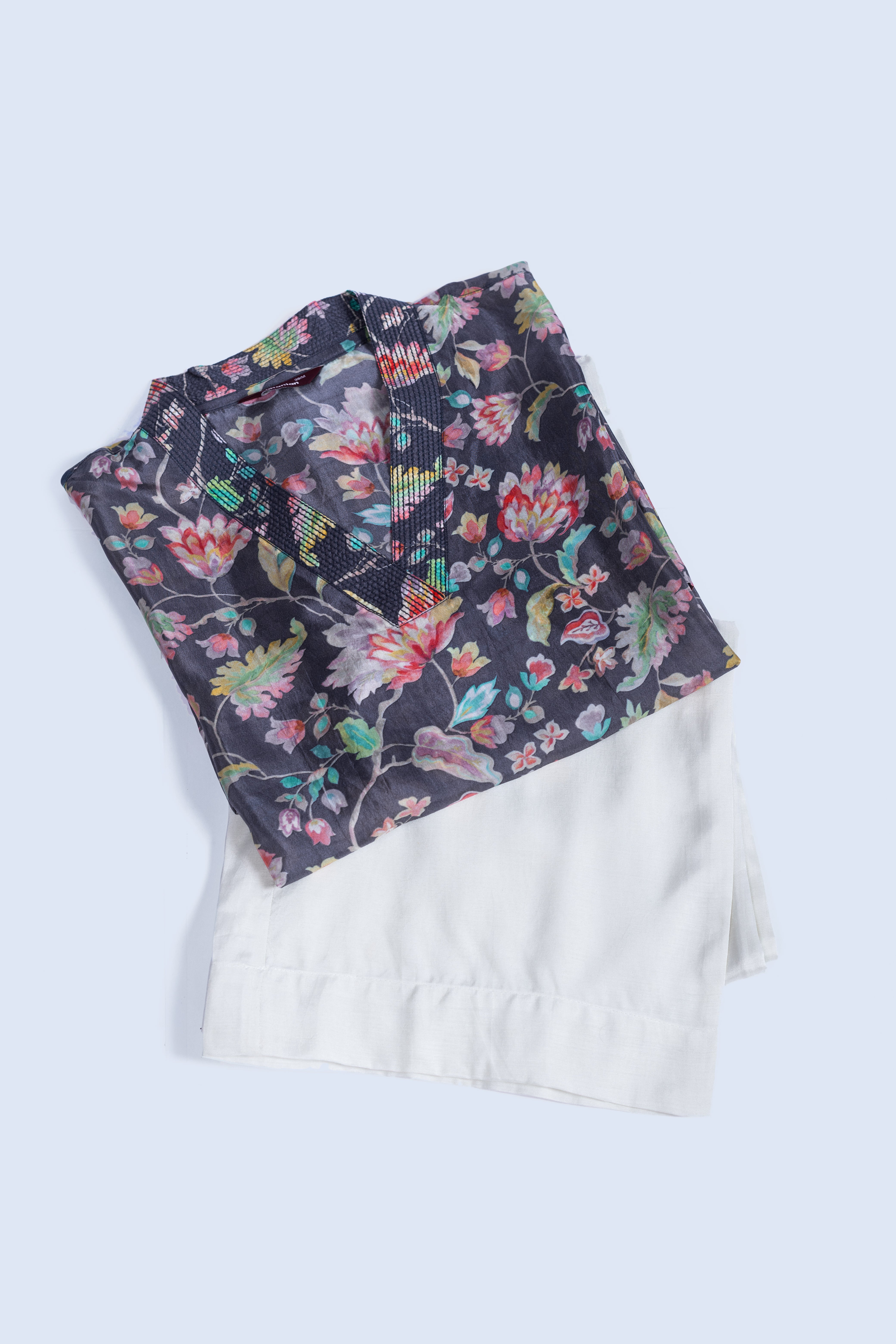 Afreen Blue Floral Print Set