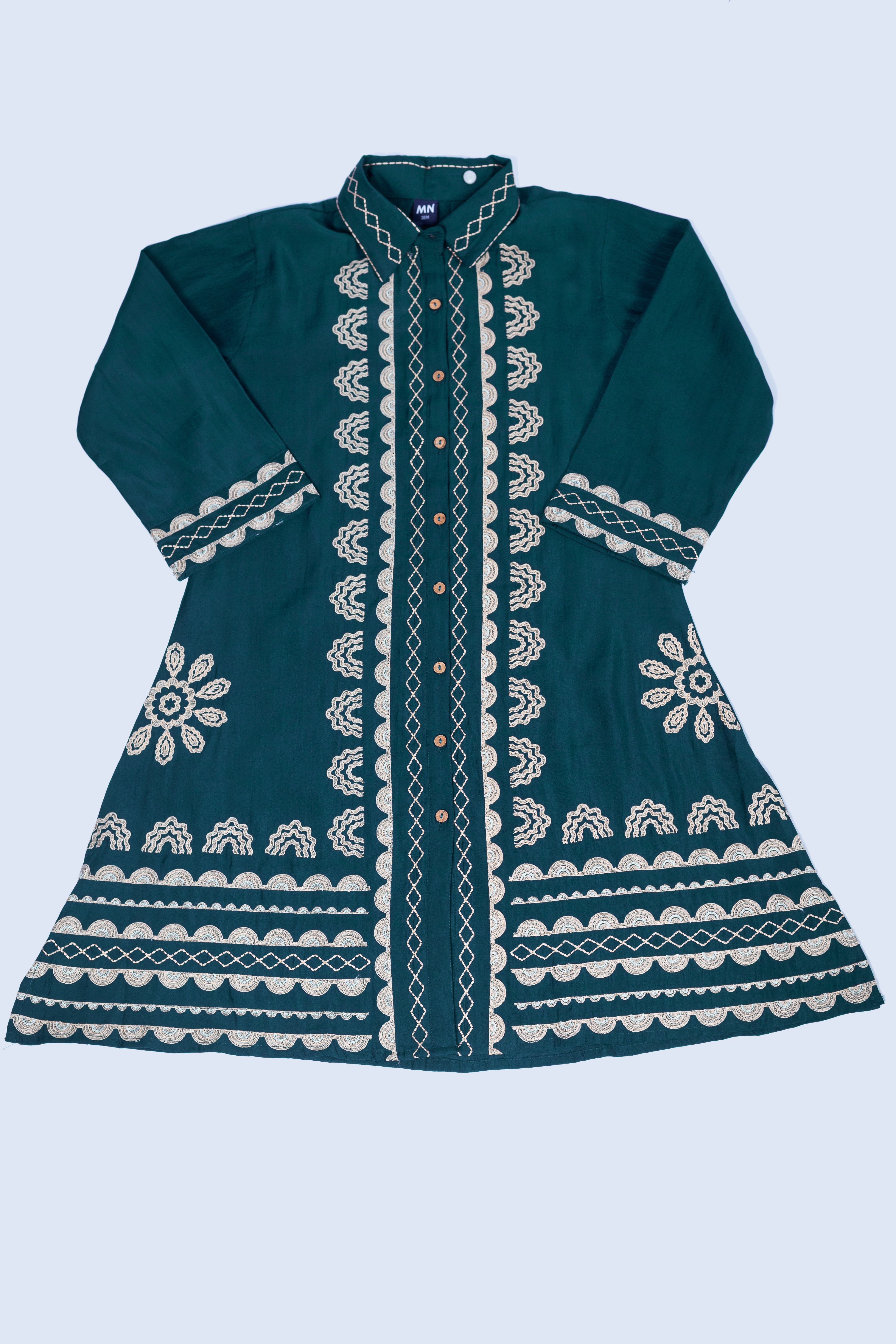 Afreen Blue Button-Down Co-ord set