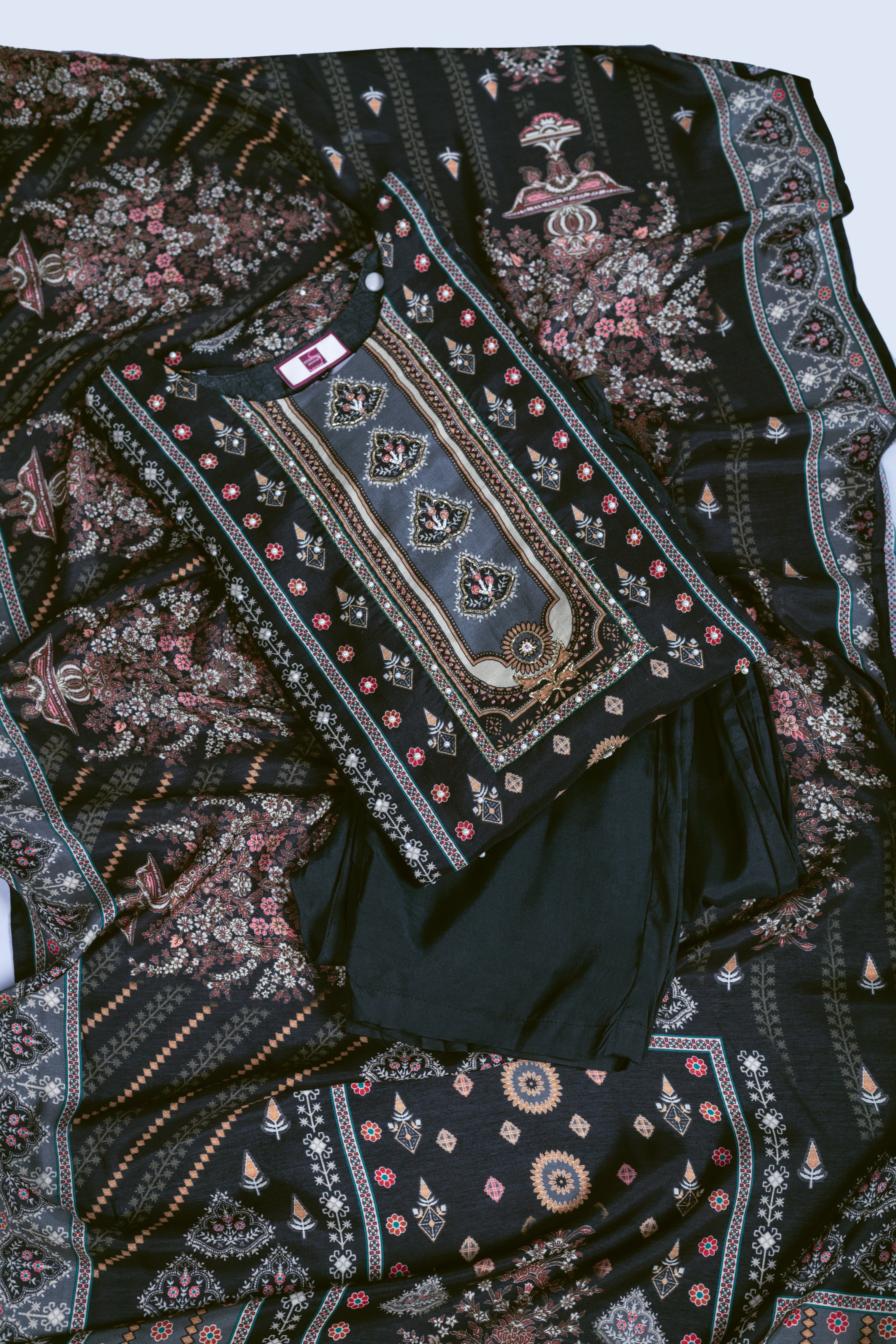 Afreen Muslin Black Suit set