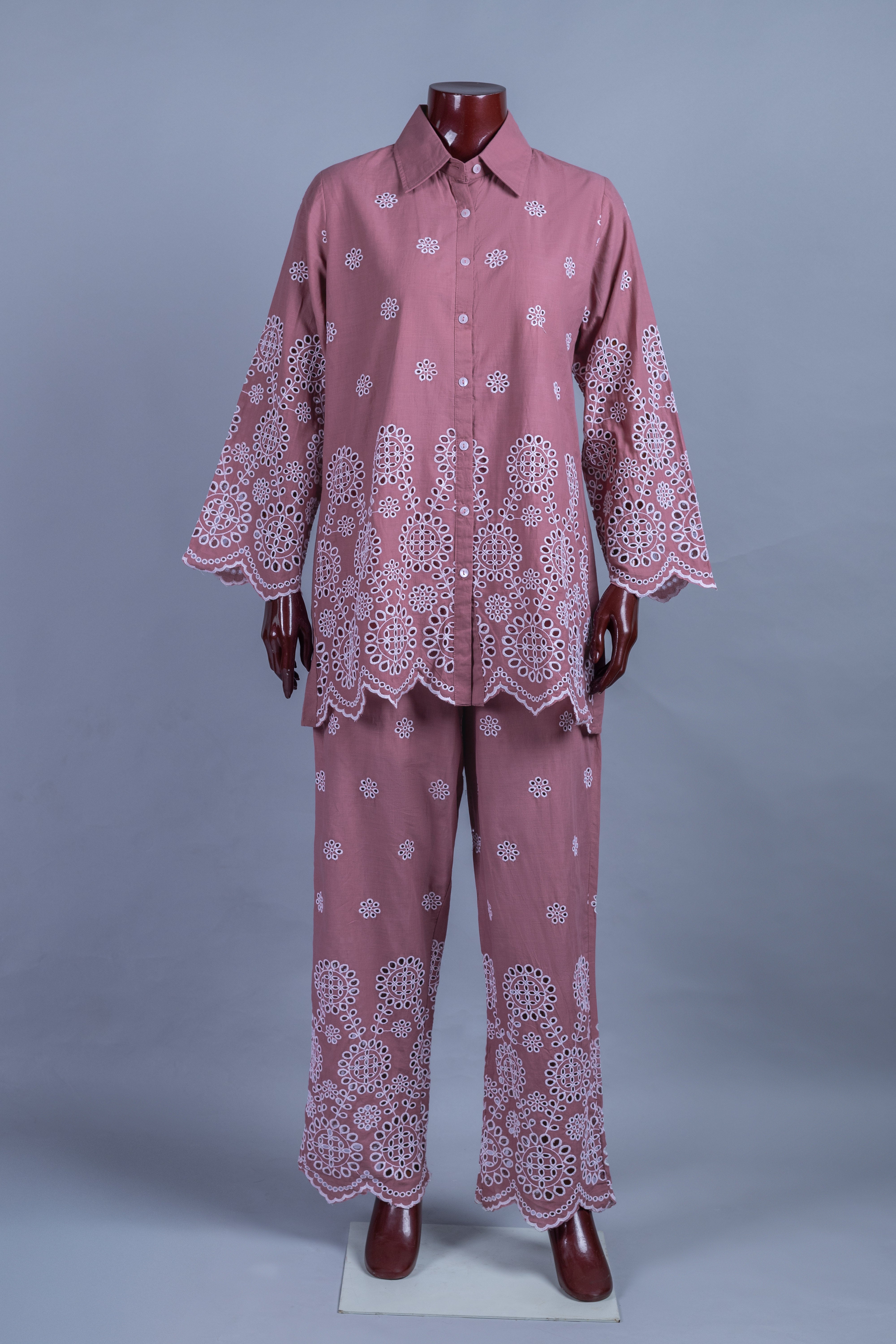 Anokhi Pink Cotton Co-ord Set