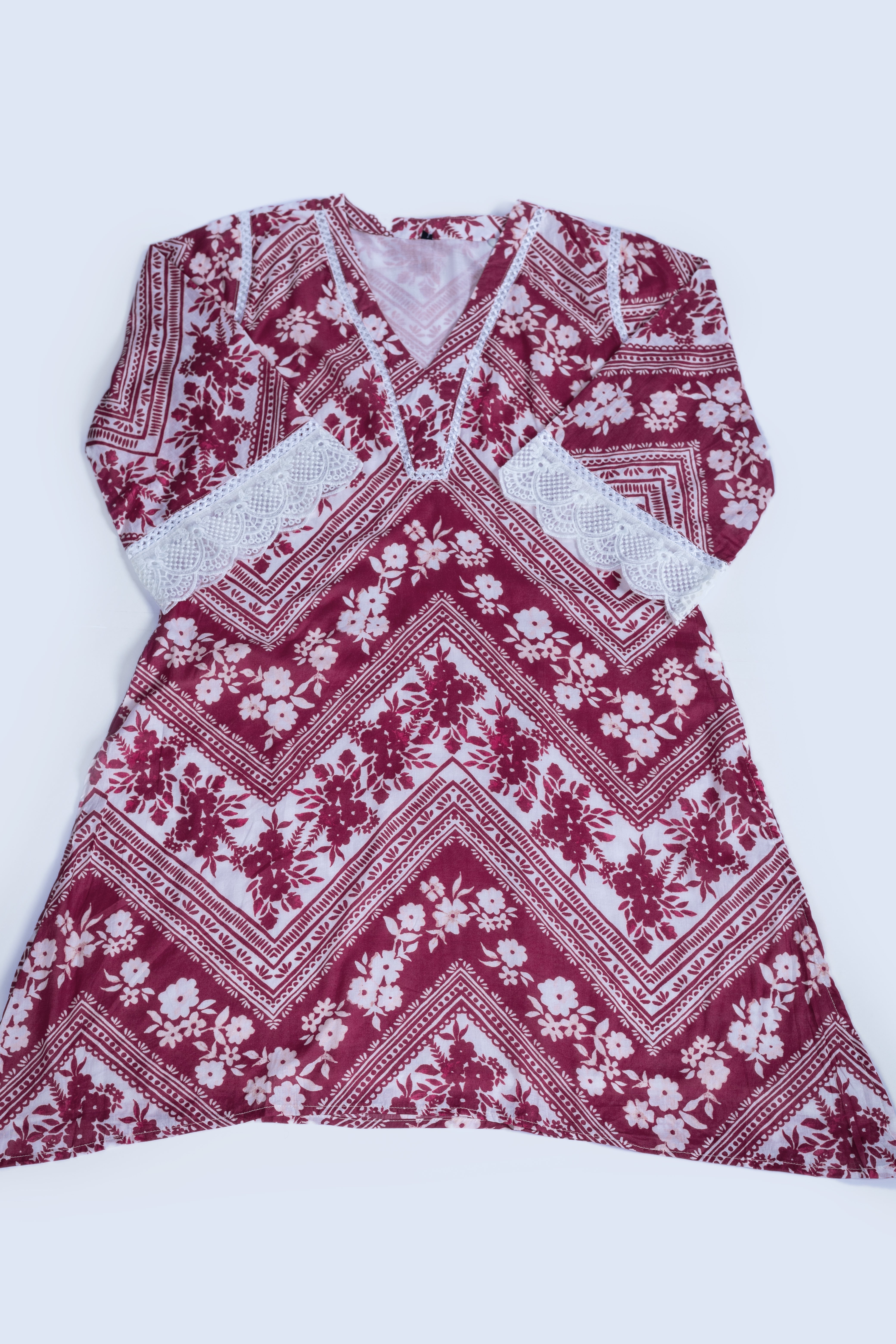 Roze Pink Printed Readymade Suit Set