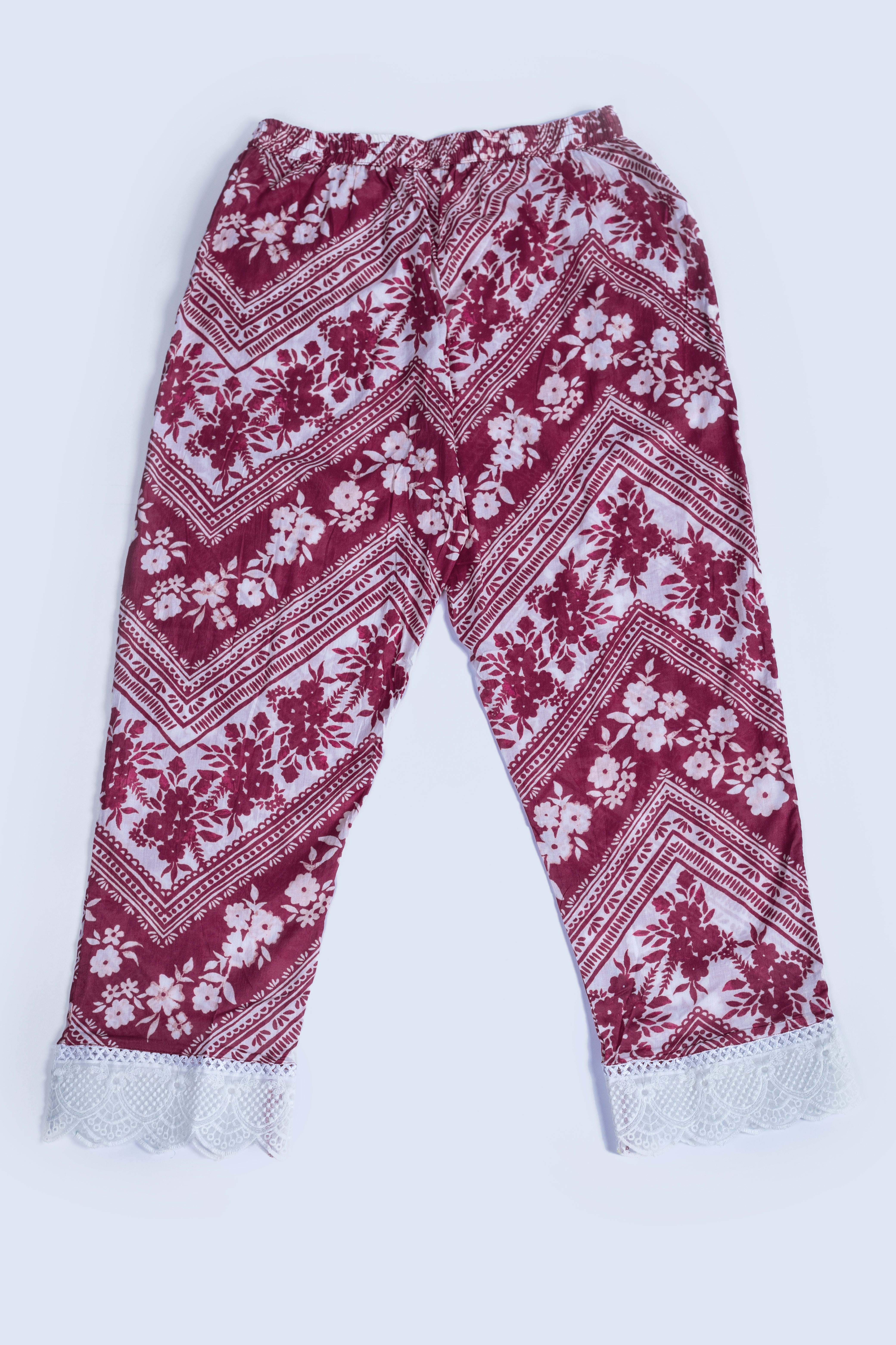 Roze Pink Printed Readymade Suit Set