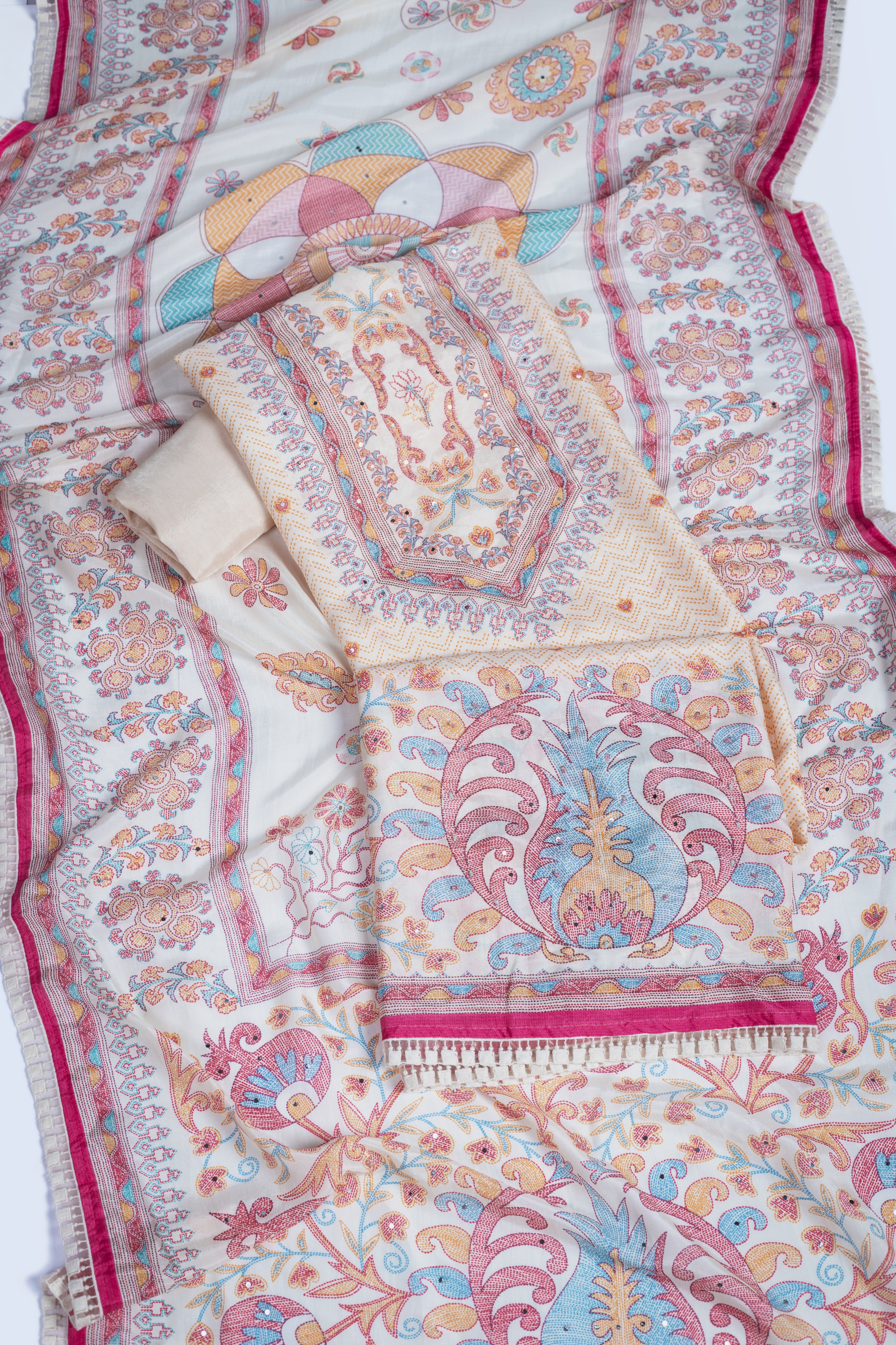 Anokhi Ivory Printed suit set