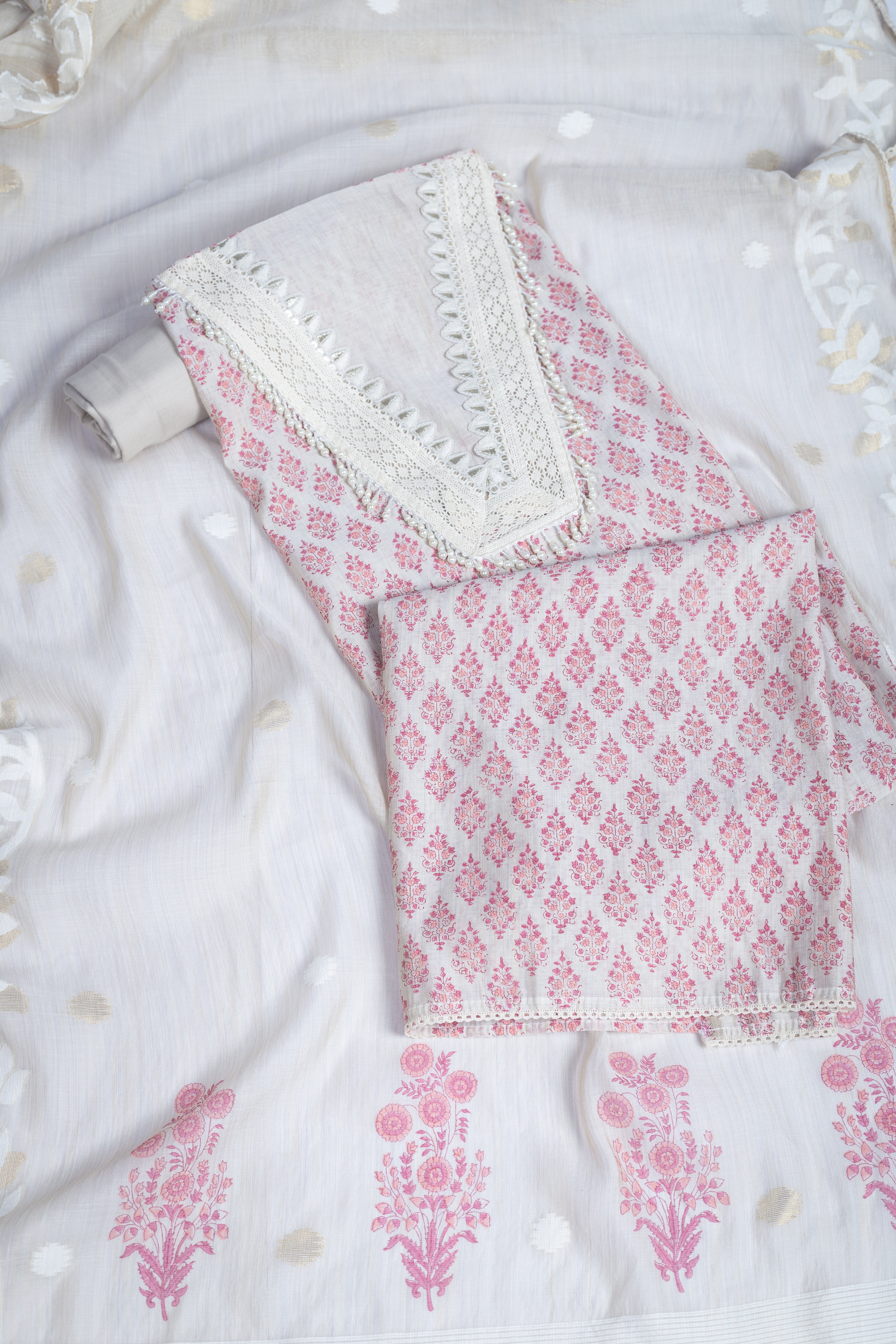 Luxe Chanderi Printed Suit Set