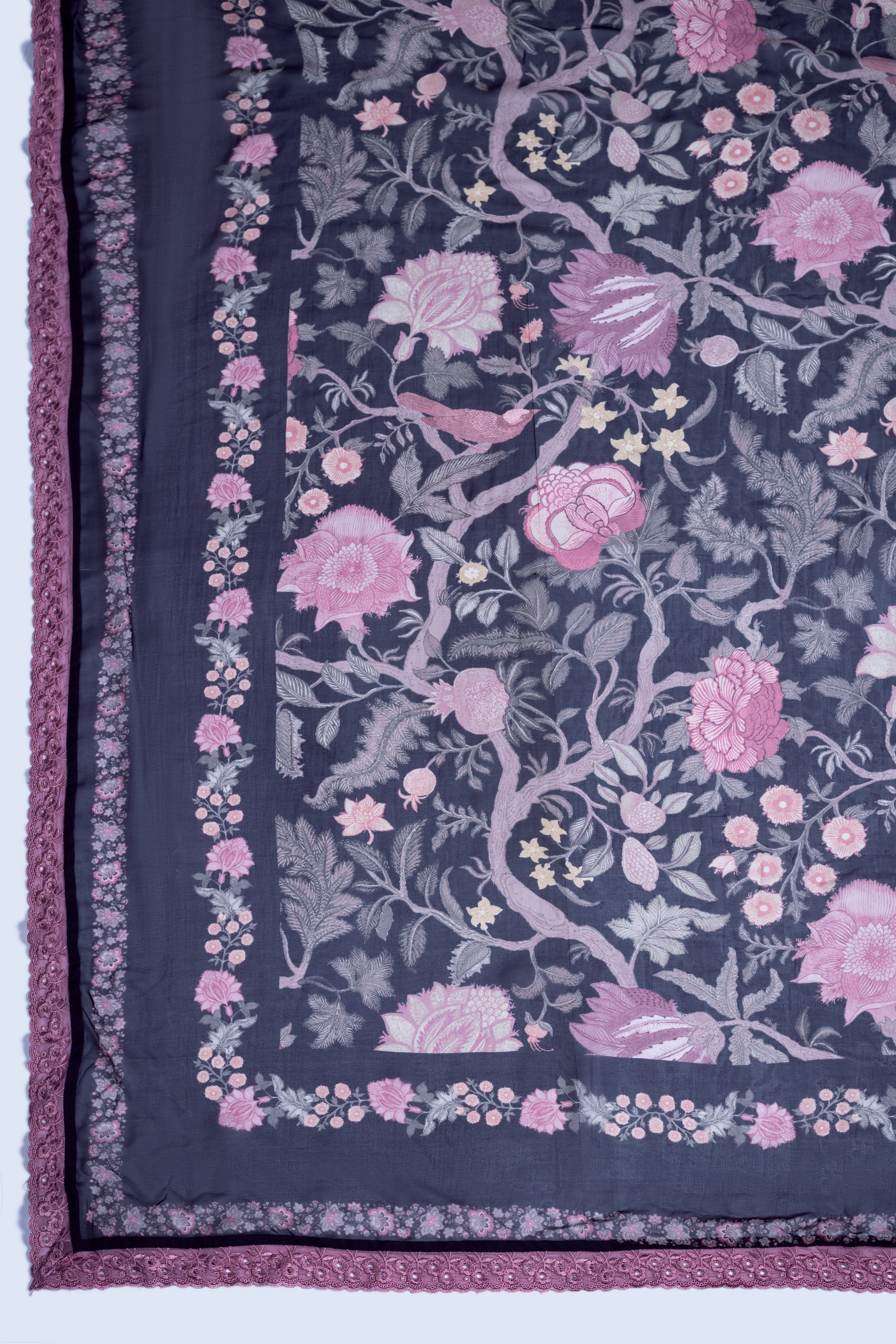 Afreen Black Embroidered Suit Set