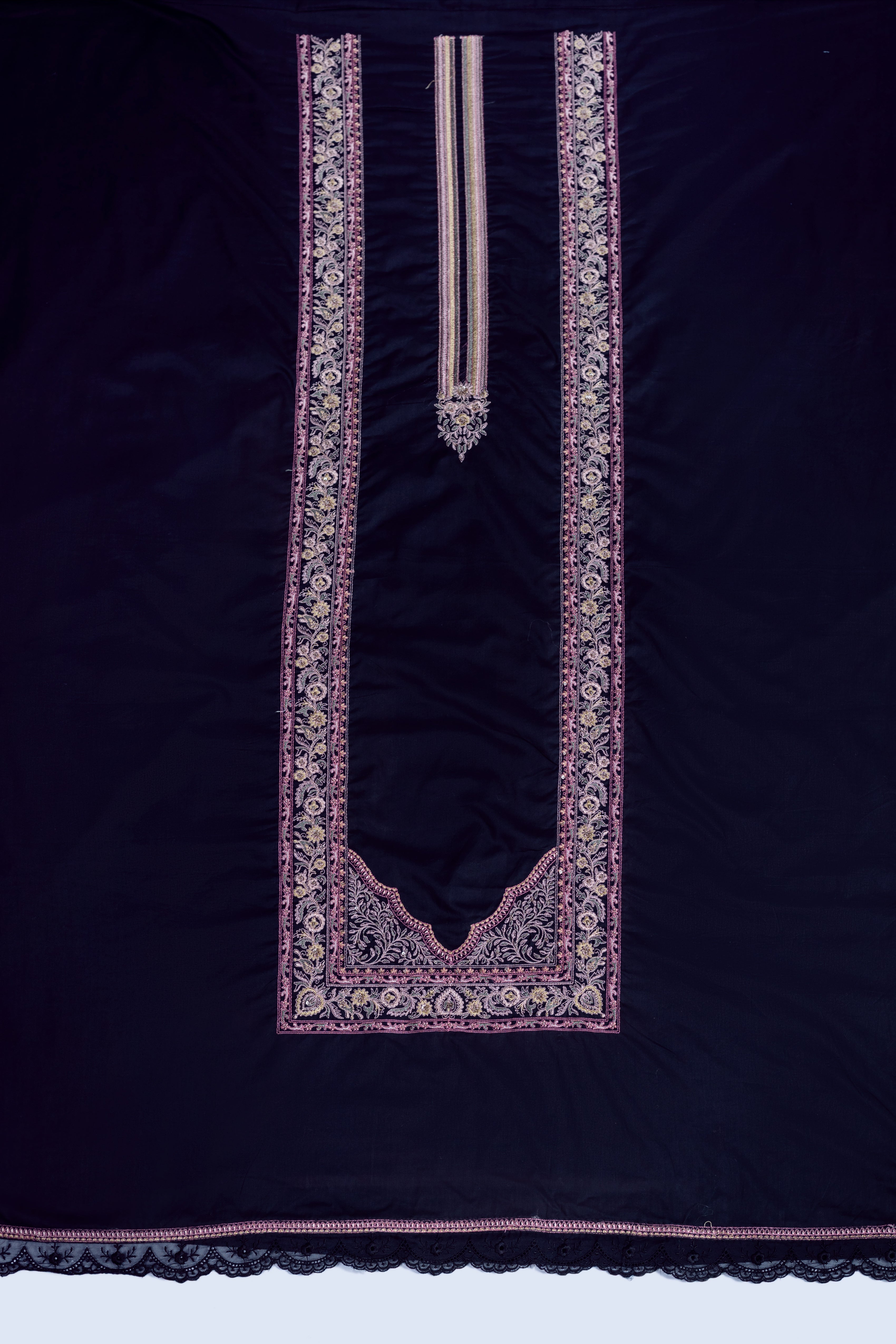 Afreen Black Embroidered Suit Set