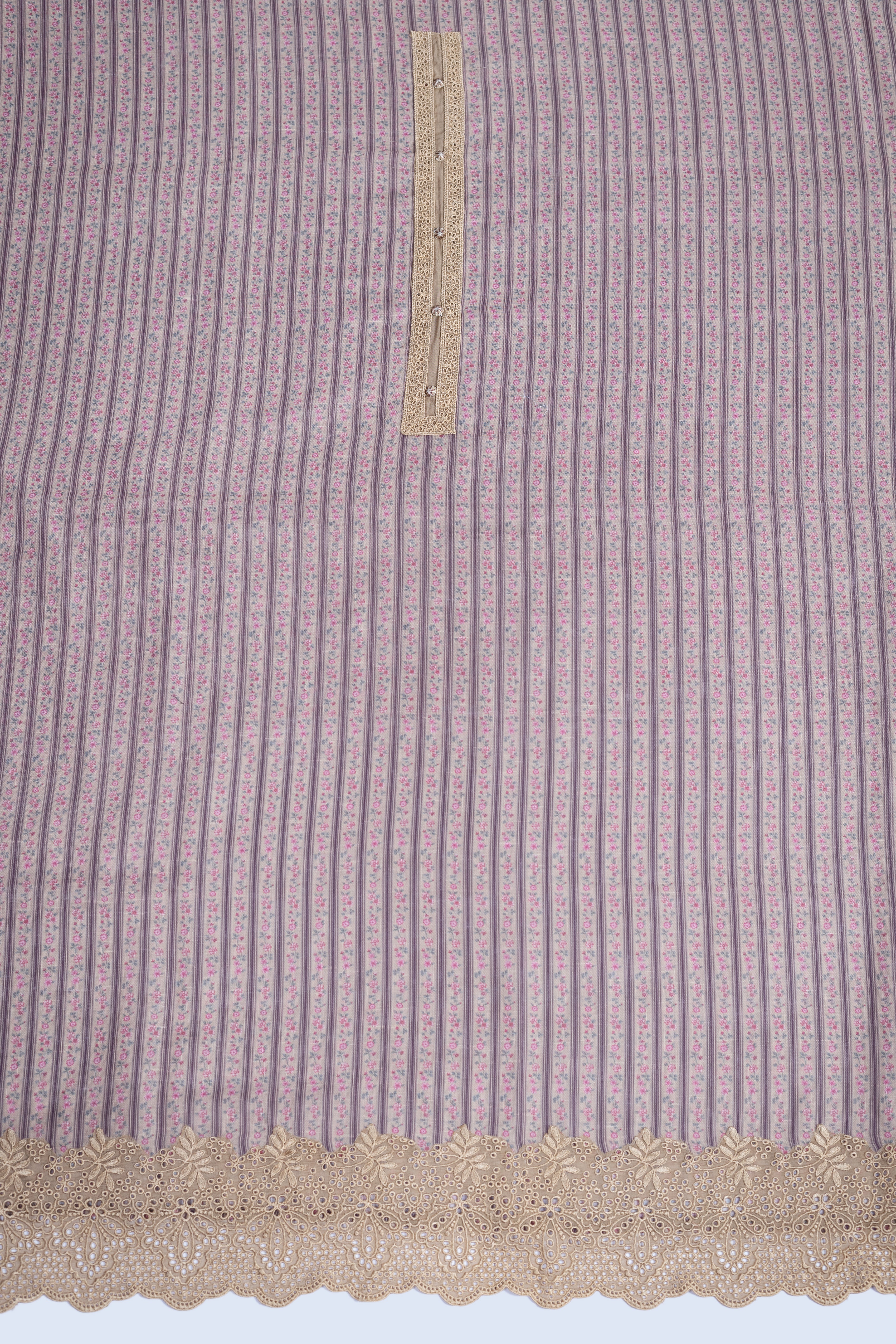 Luxe Printed Linen Unstitched Suit Set