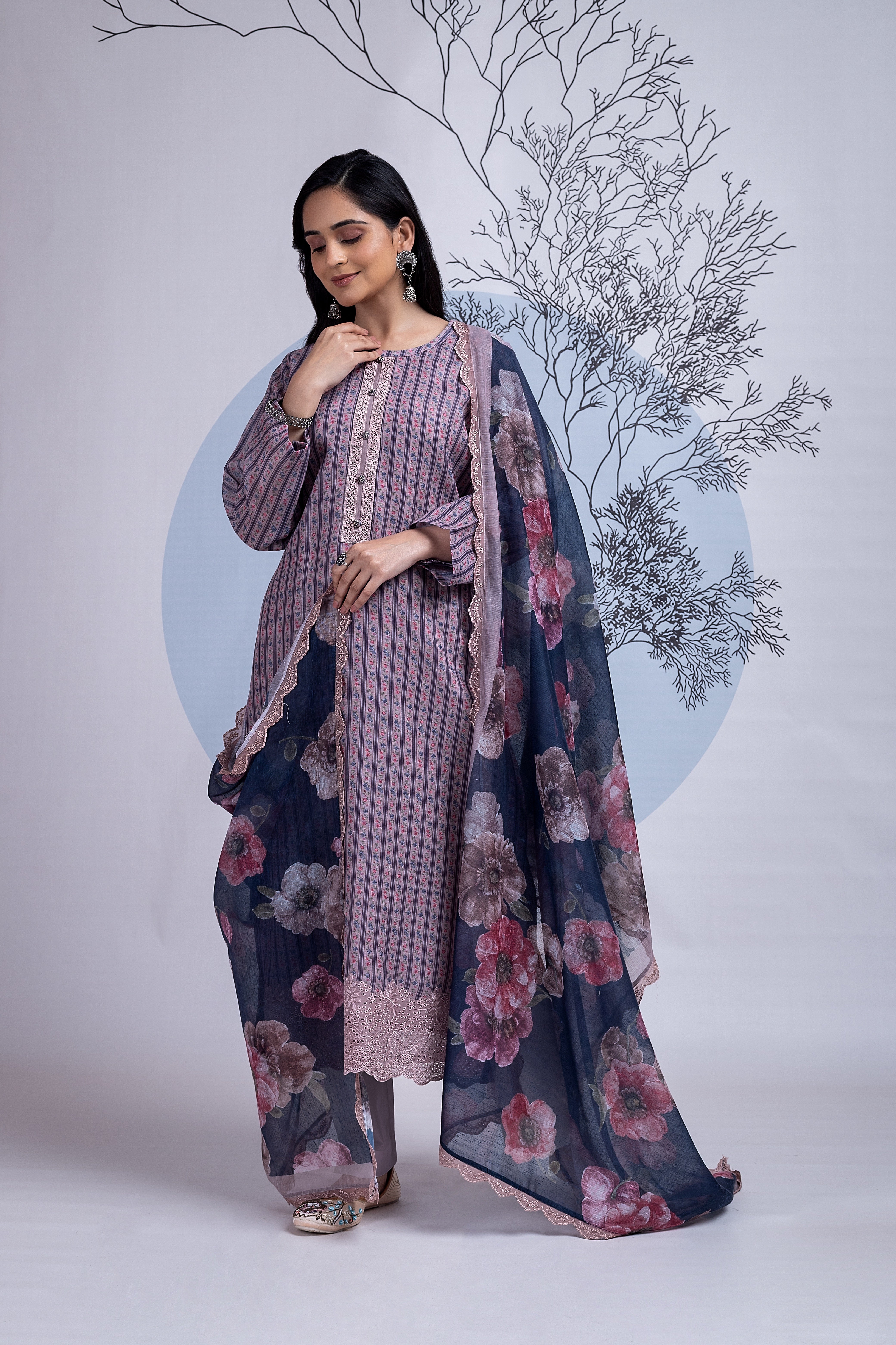 Luxe Printed Linen Suit Set