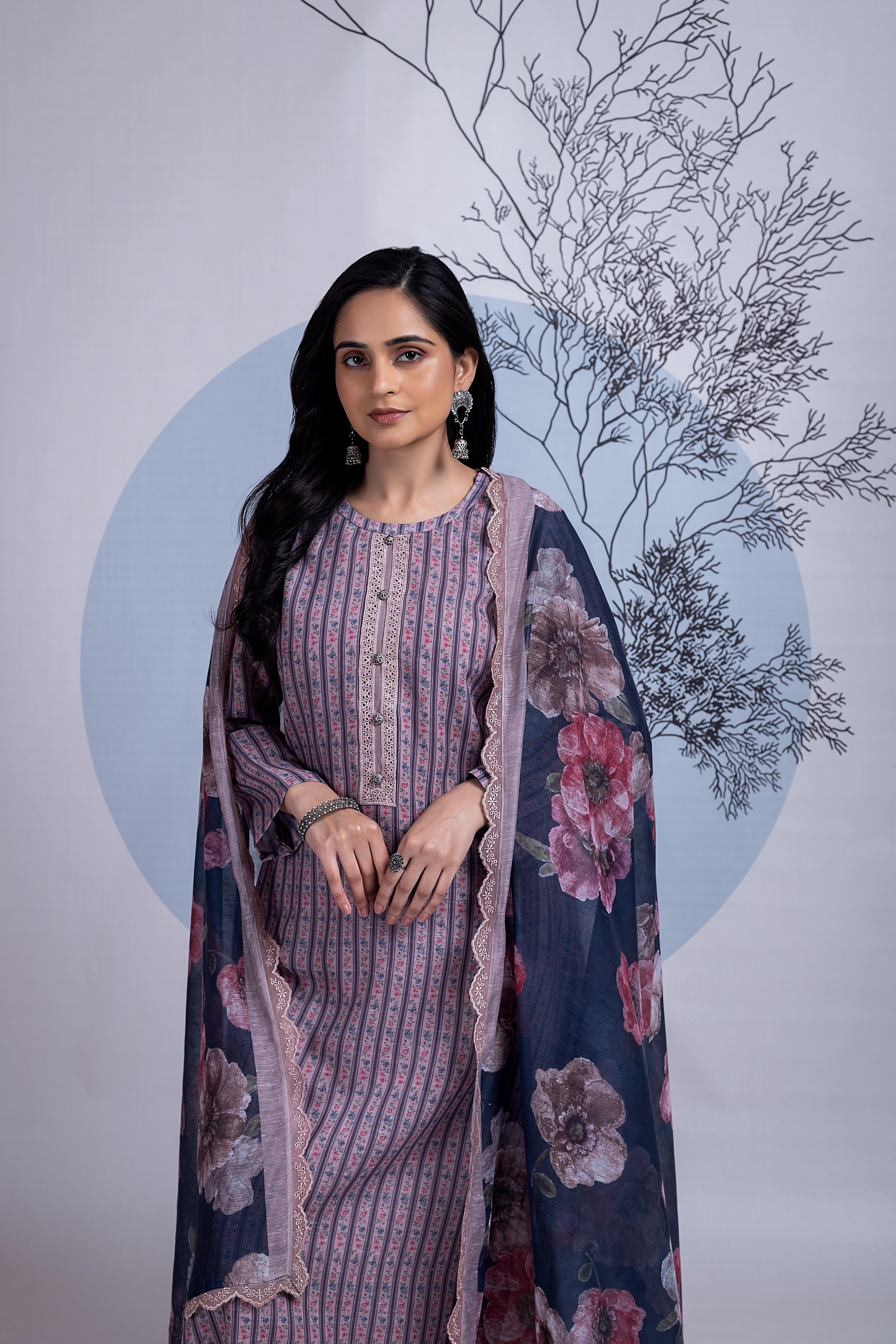 Luxe Printed Linen Suit Set