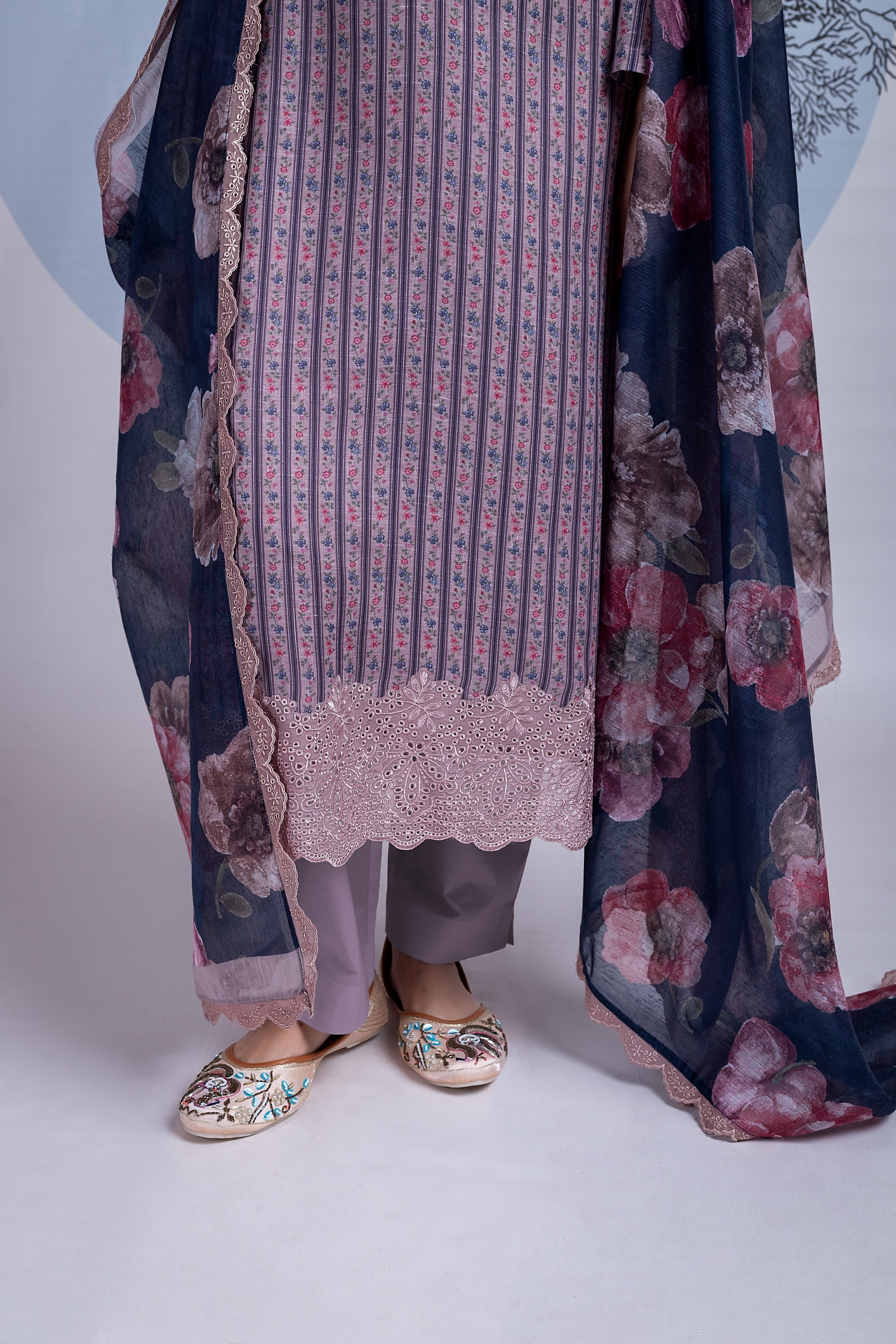 Luxe Printed Linen Suit Set