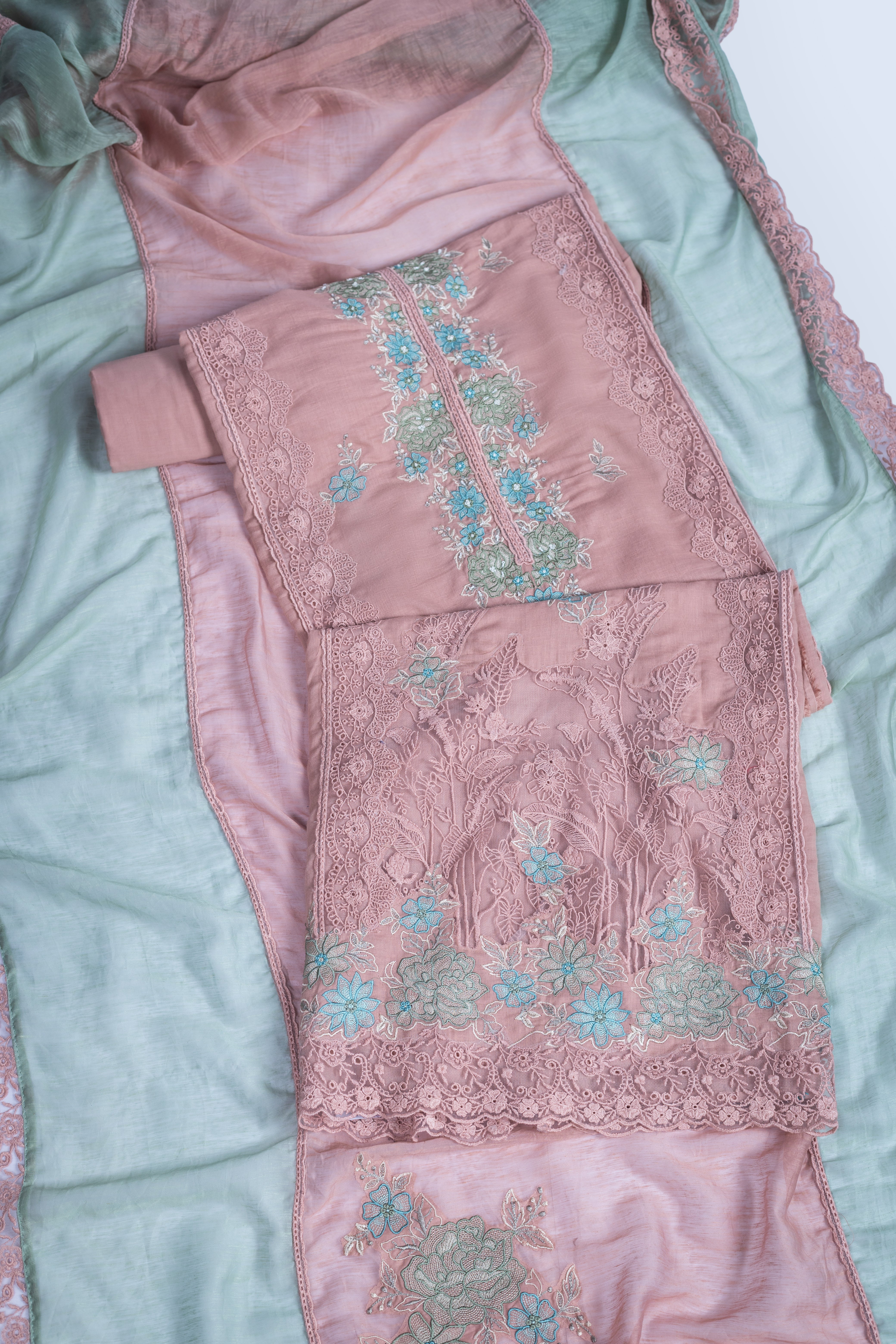 Afreen Cotton Linen Unstitched Suit Set