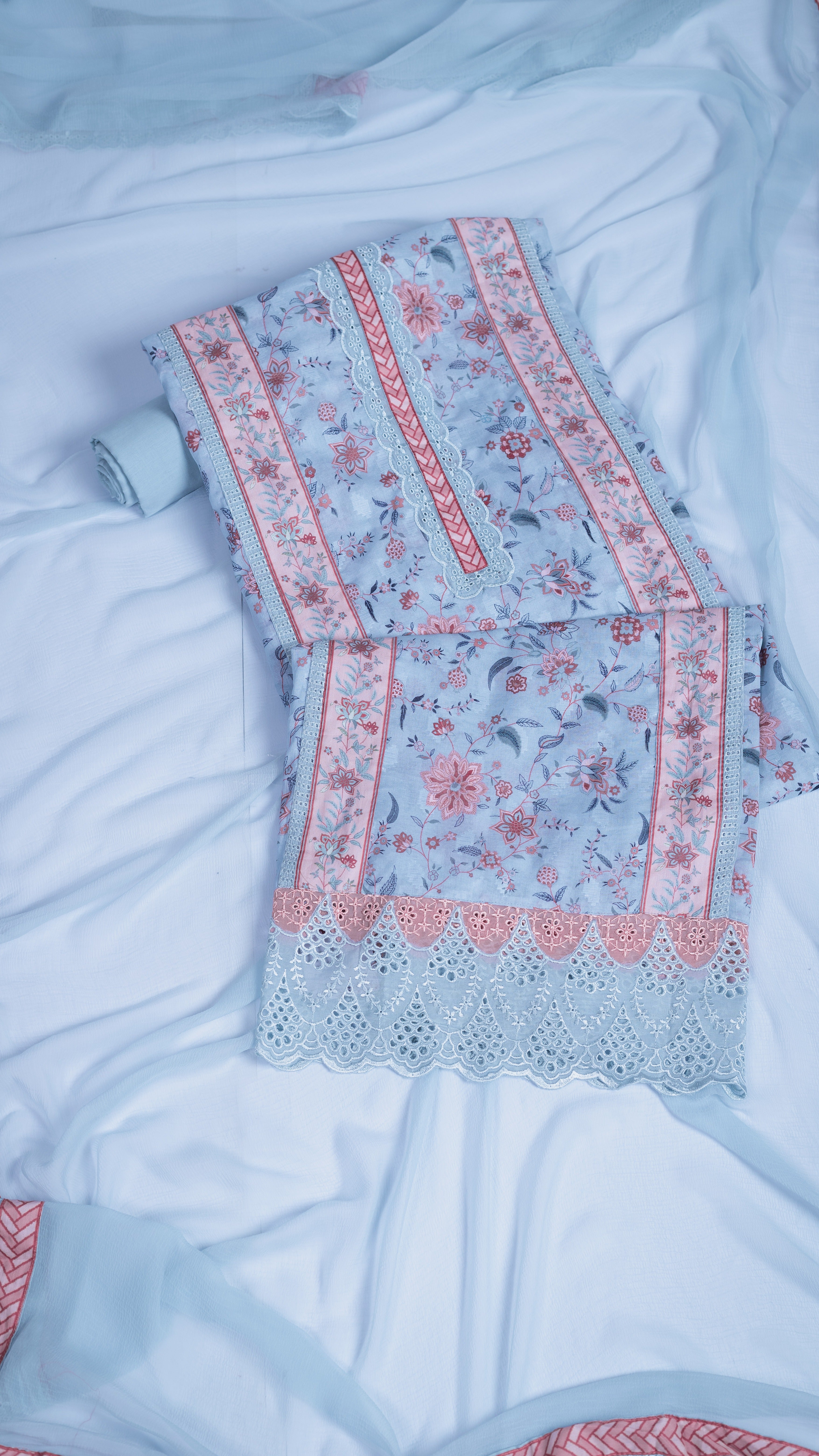 Afreen Multi Color Floral Print Suit Set