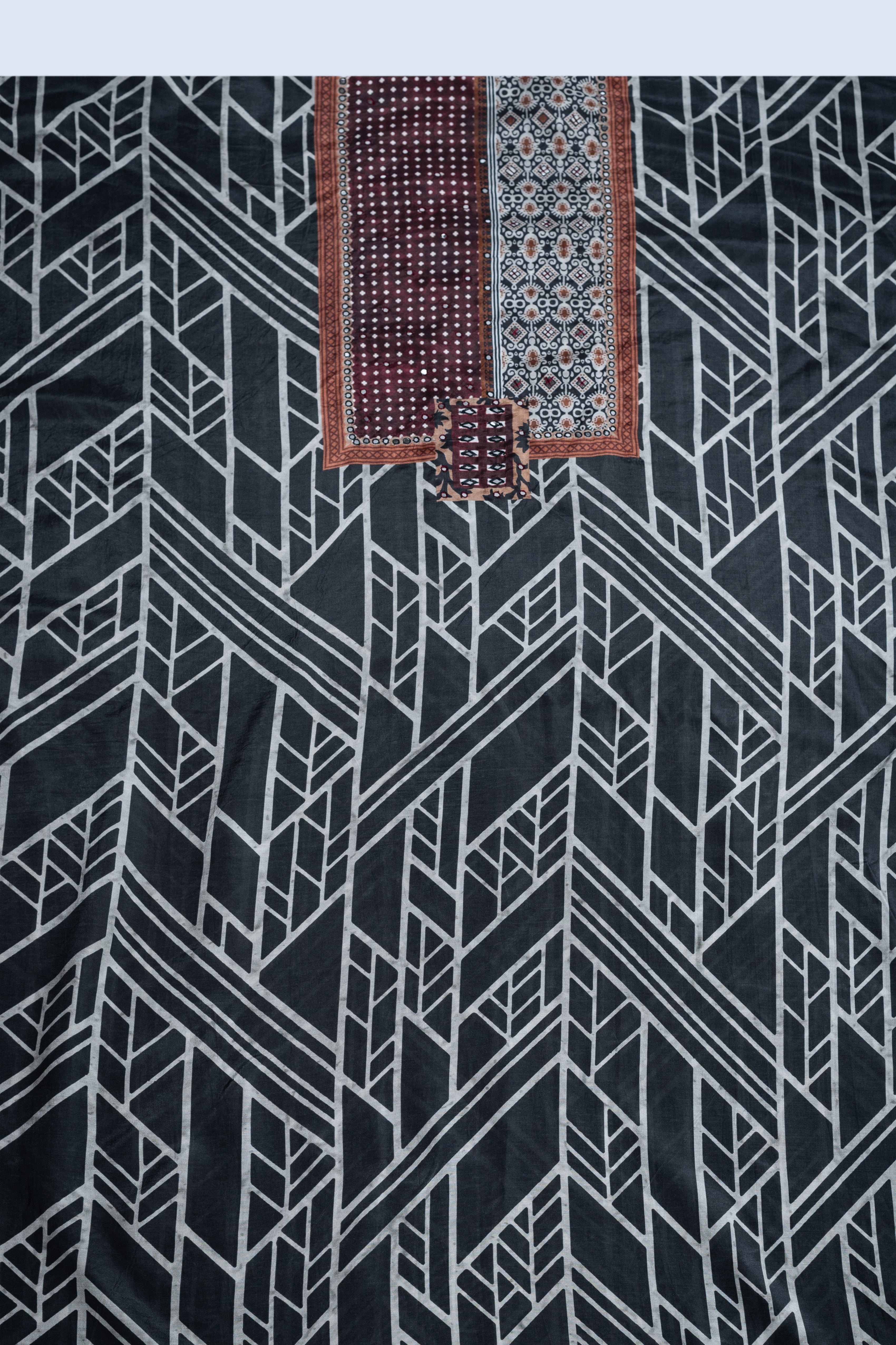 Roze Black & White Muslin Suit Set