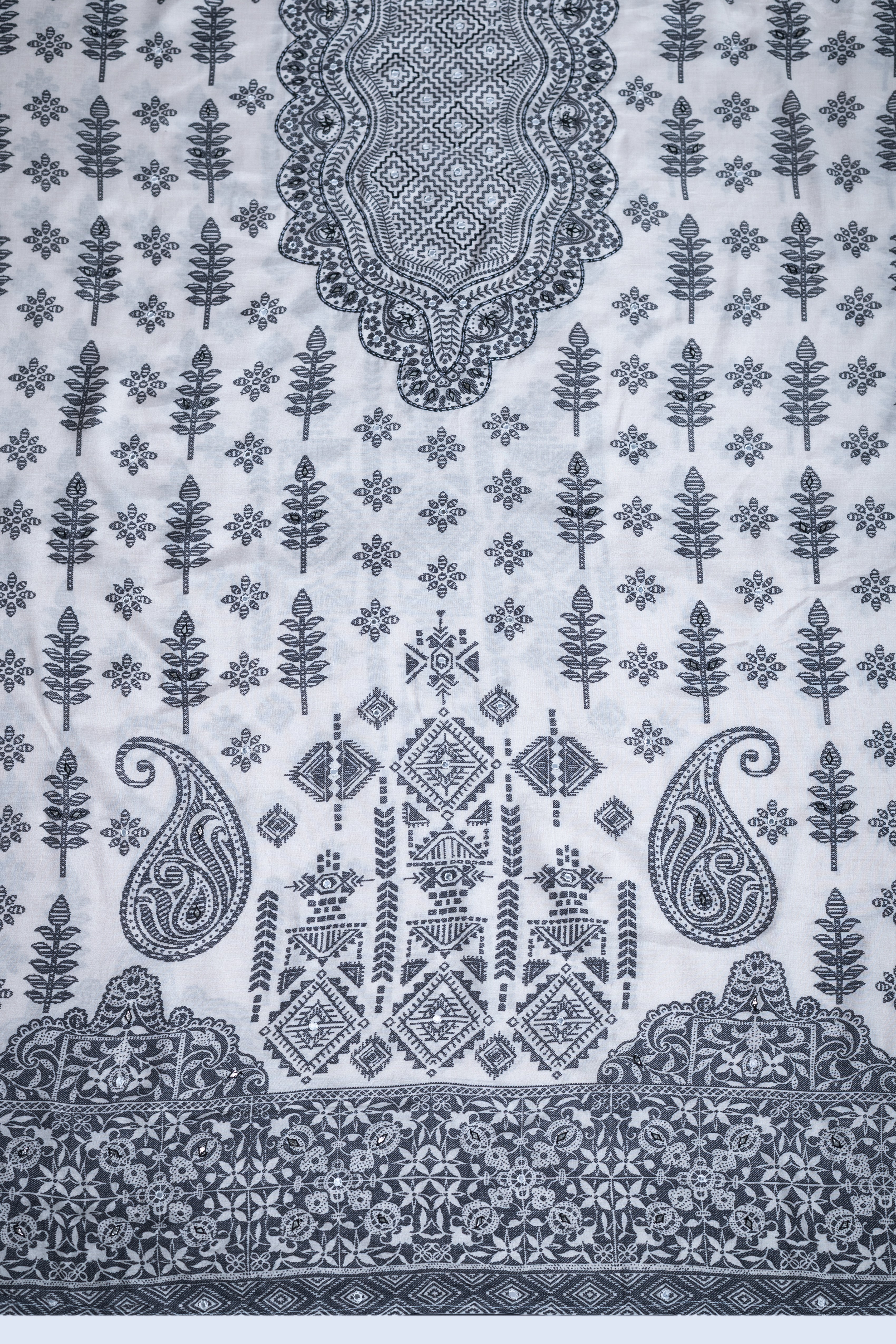 Afreen Muslin Geometric Suit Set