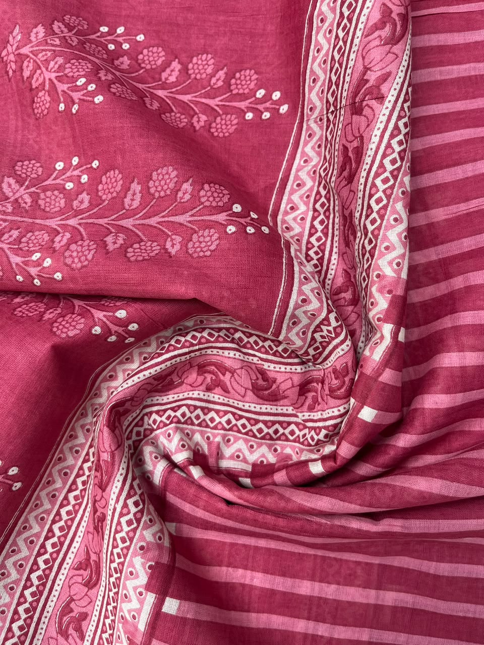 Afreen Cotton Printed Pink Dupatta Sterling House
