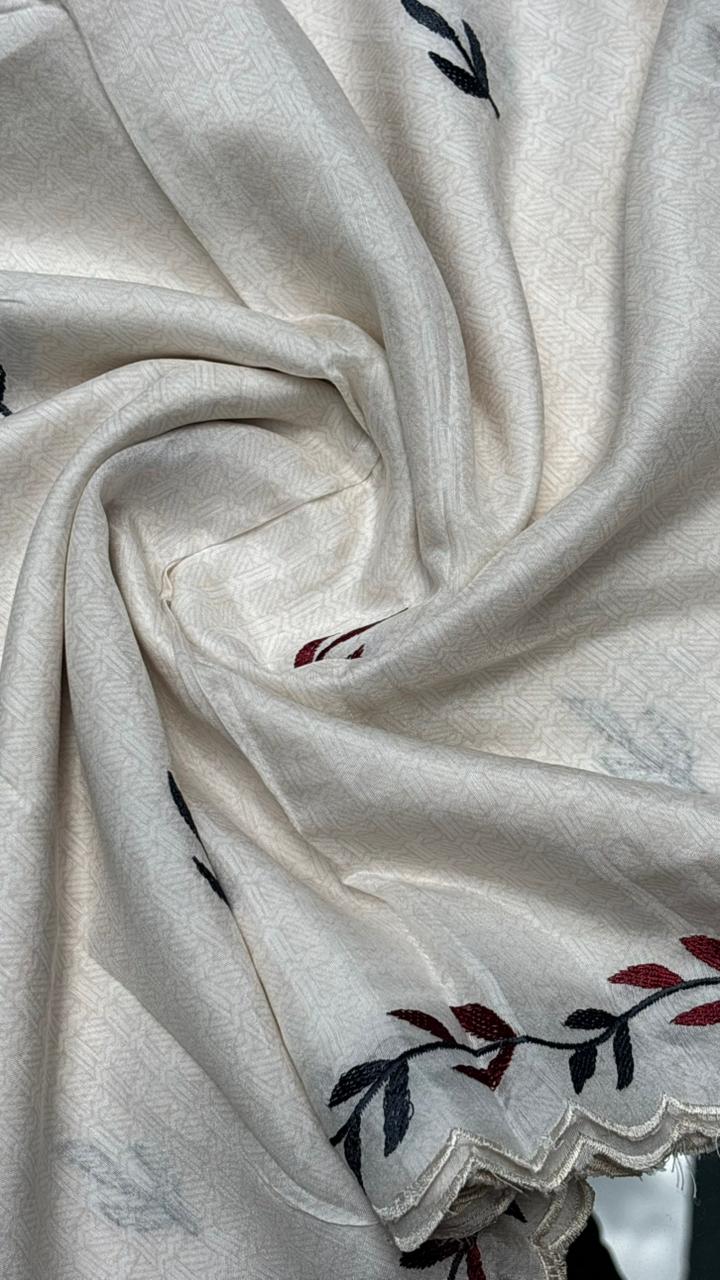 Luxe Embroidered Scalloped Mul Chanderi Dupatta Sterling House