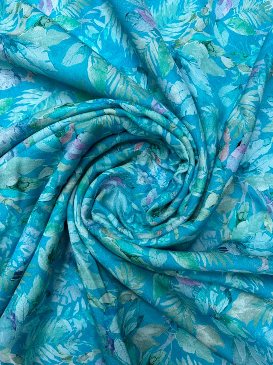 Afreen Blue Printed Cotton Fabric Sterling House