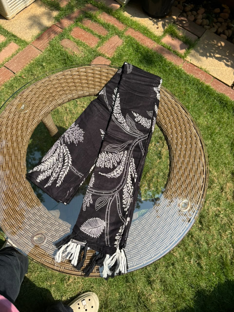 Black Printed Cotton Dupatta Sterling House