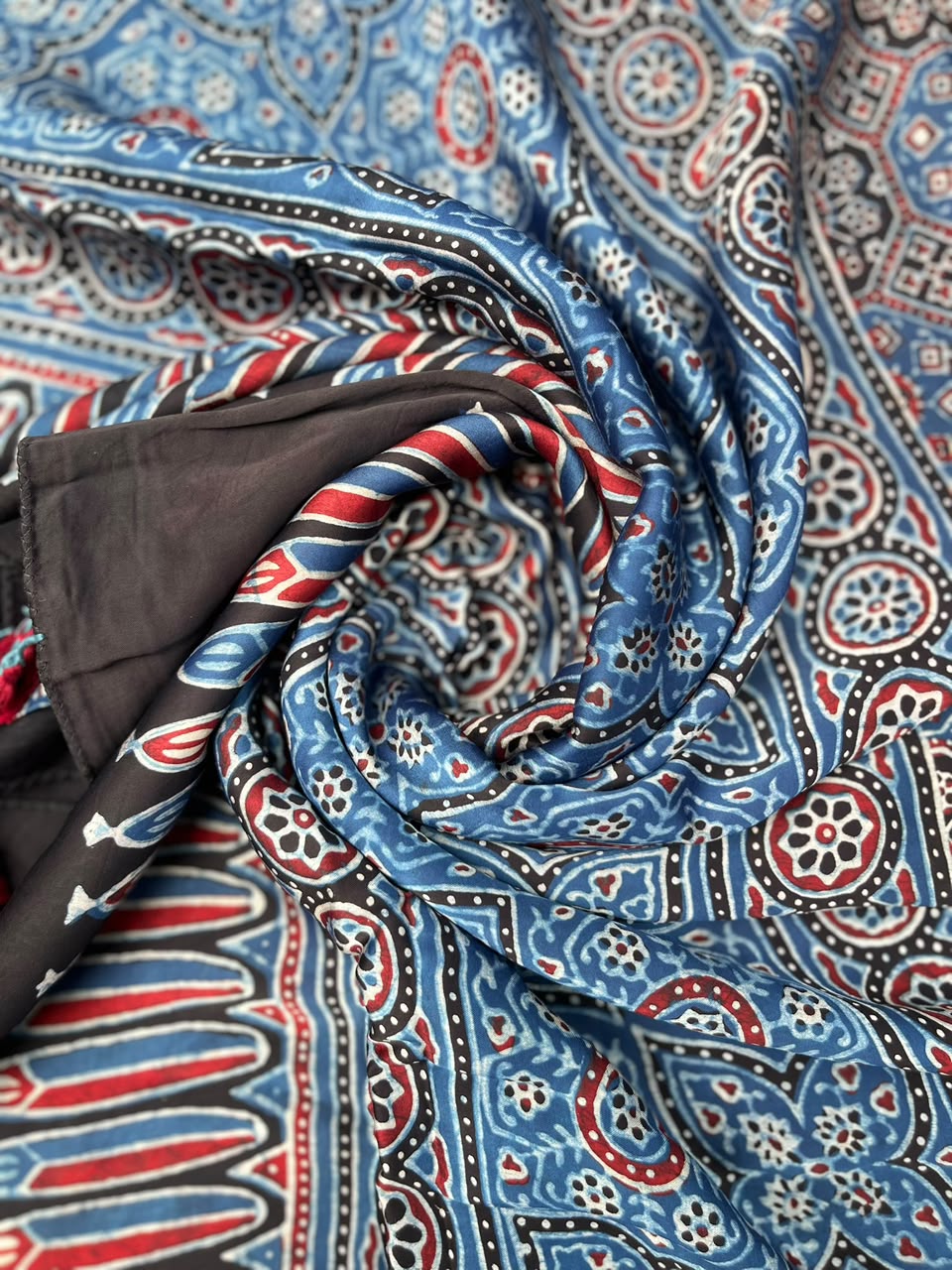 Luxe Modal Satin Ajrak Dupatta Sterling House