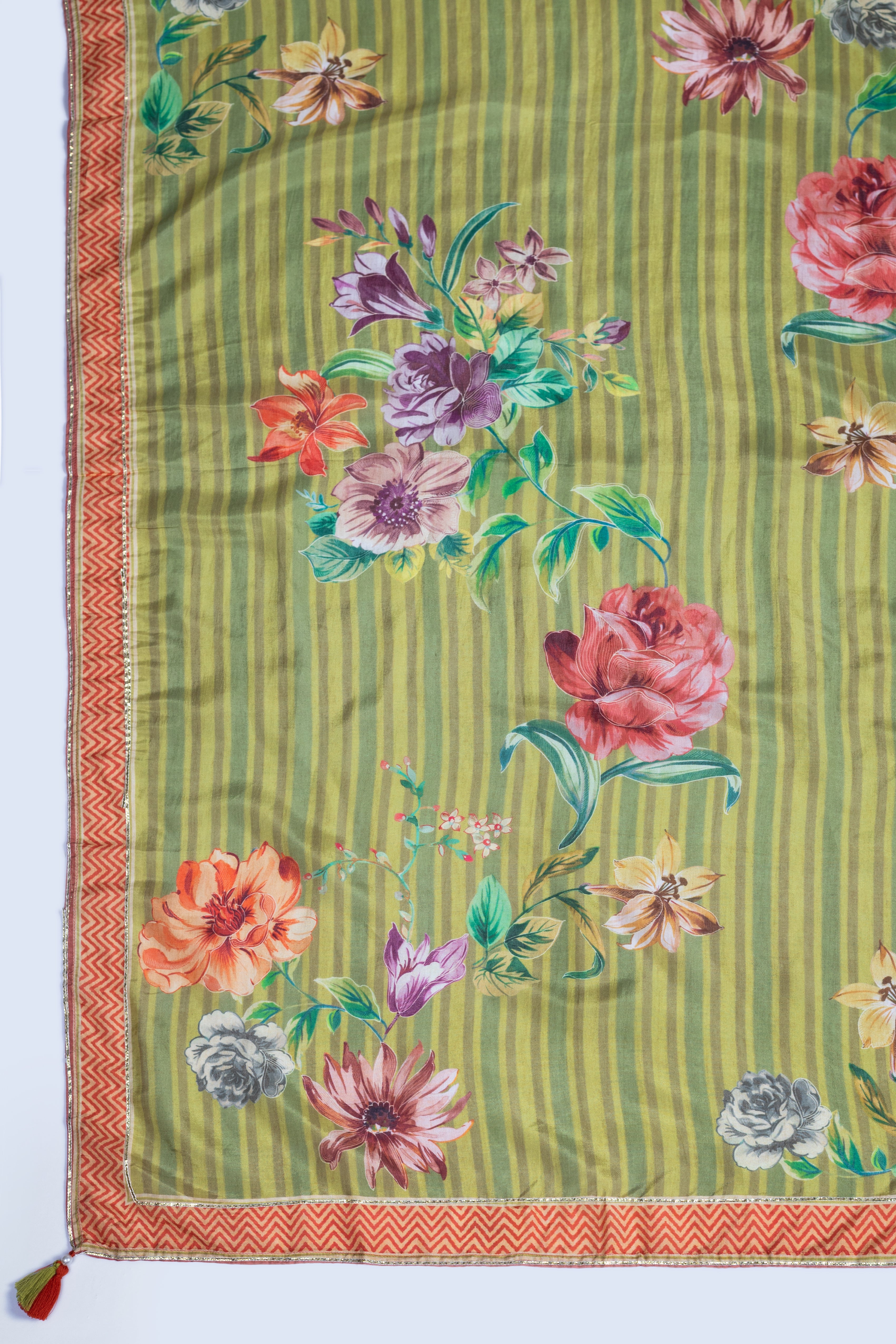 Luxe Green Muslin Suit Set