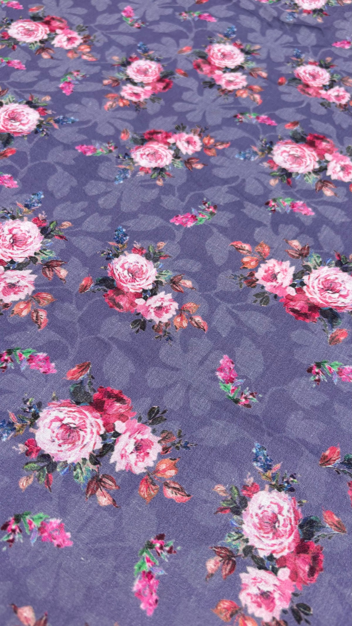 Lavender Rose Floral Fabric Sterling House