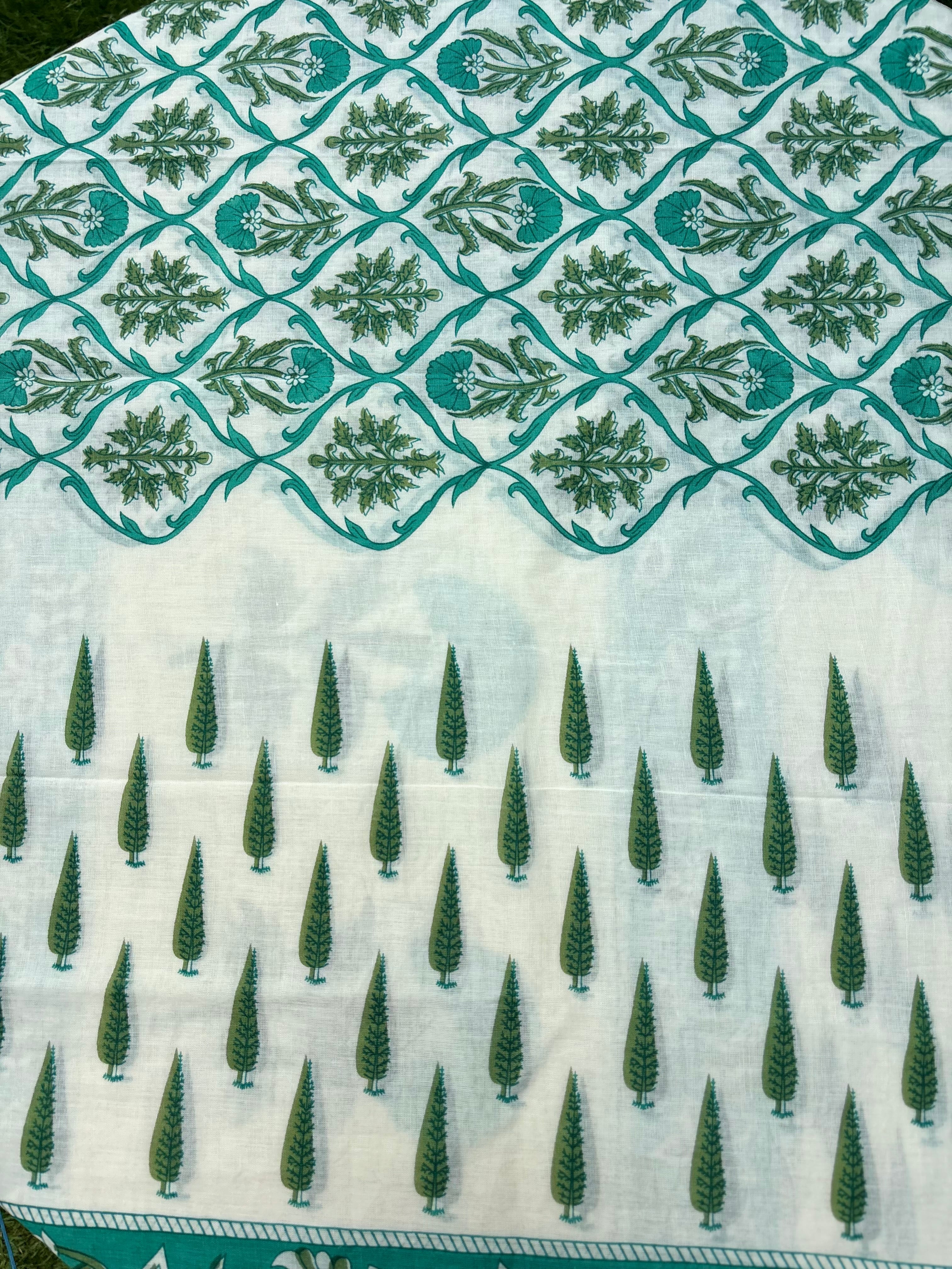 Afreen Cotton printed Green dupatta Sterling House
