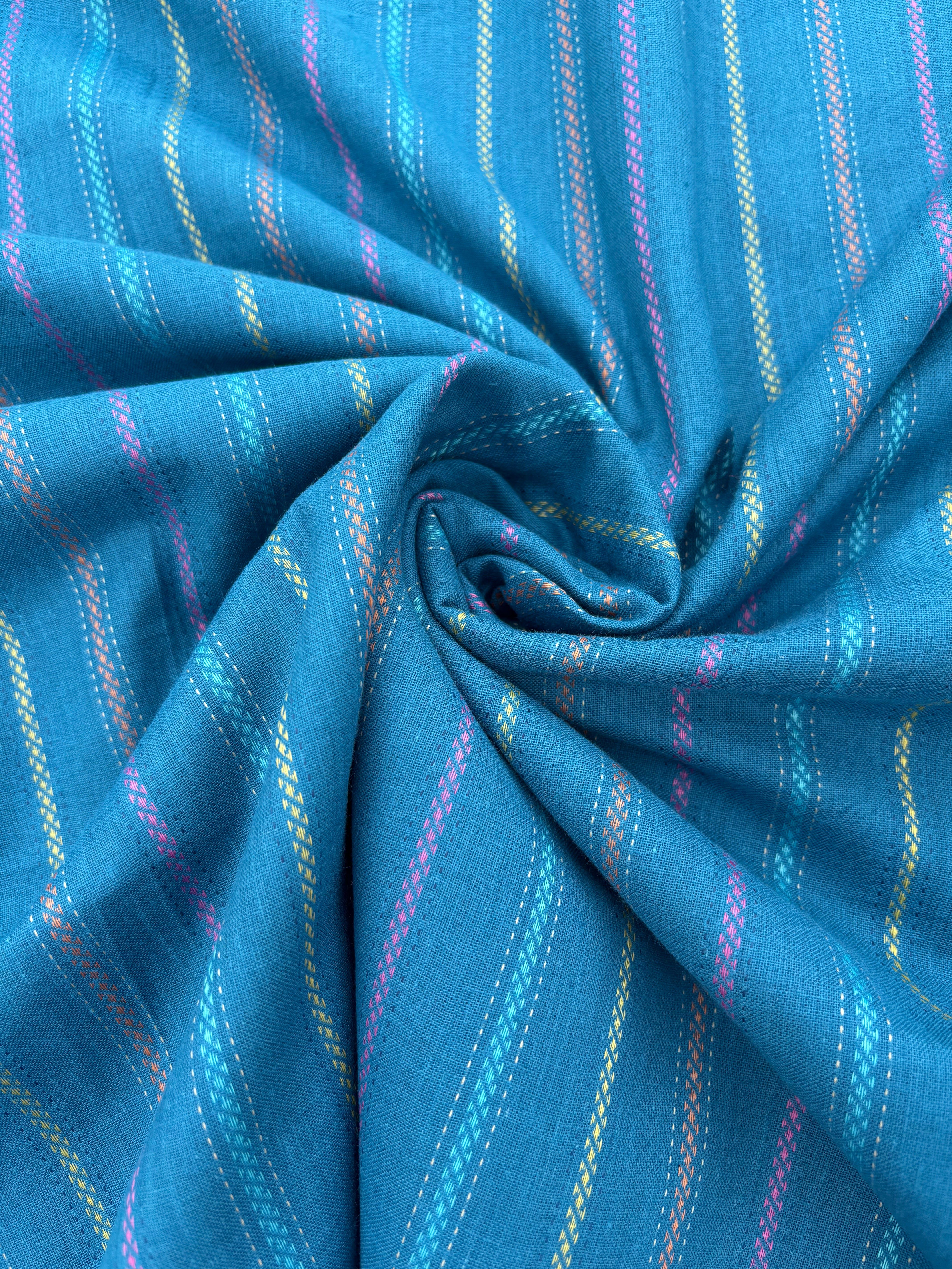 Blue Cotton Fabric Sterling House
