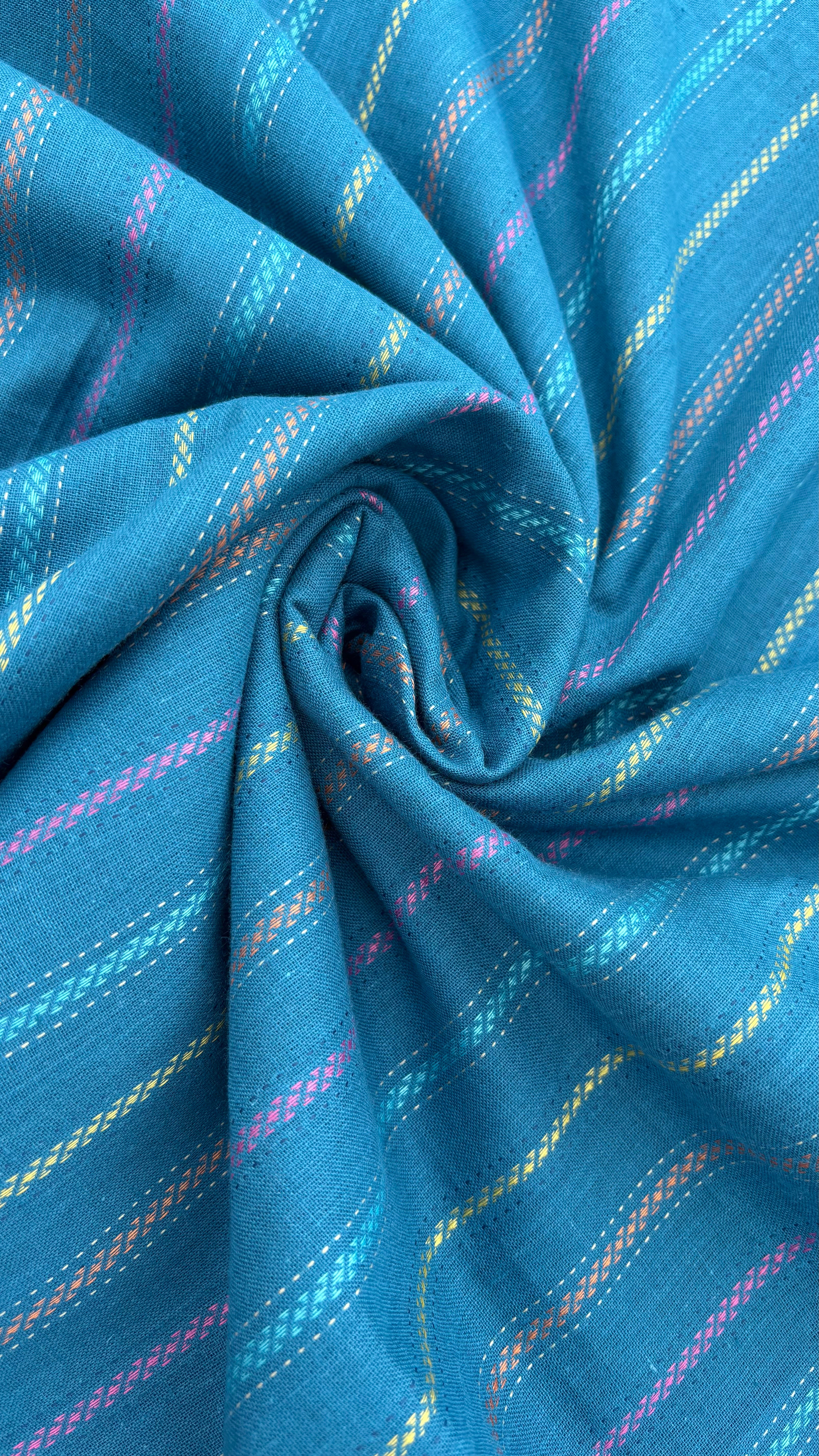 Blue Cotton Fabric Sterling House
