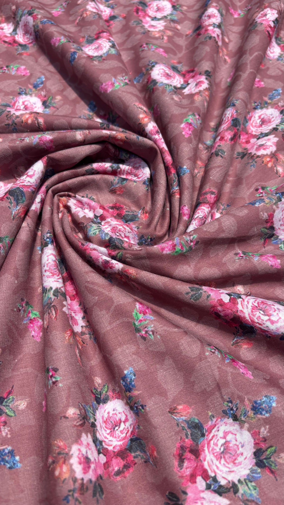 Almond Pink Rose Floral Fabric Sterling House
