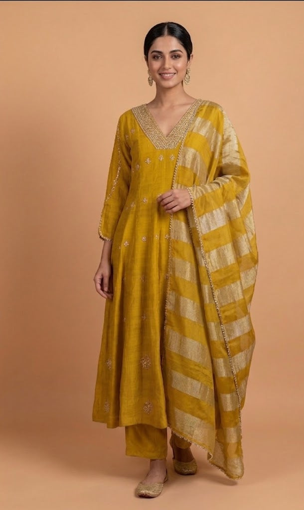 Luxe Mustard-Gold A-Line Readymade Set Sterling House