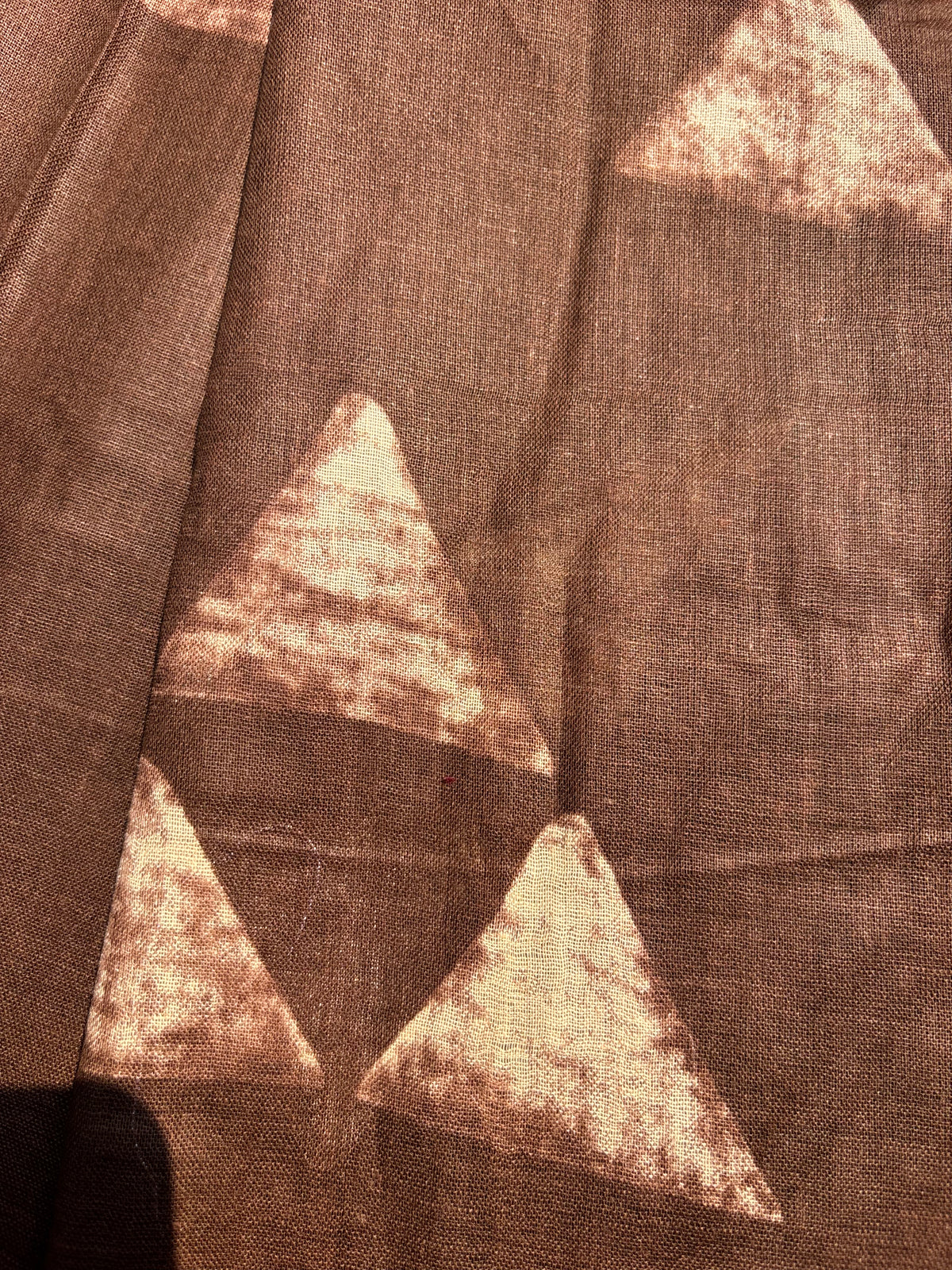 Deep Brown Printed Cotton Dupatta Sterling house