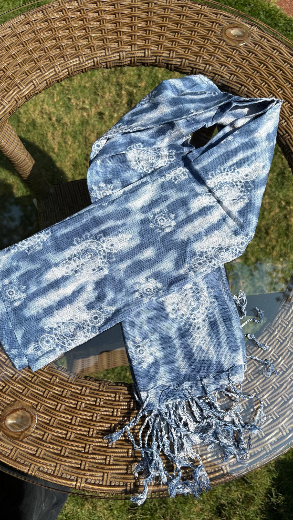 Green Printed Cotton Dupatta Sterling House