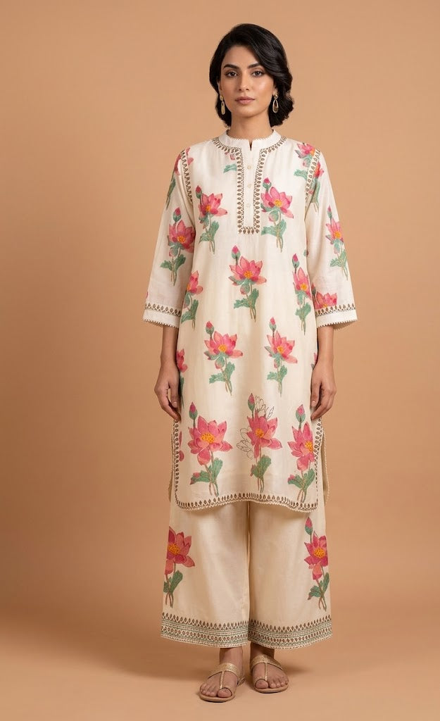 Roze Off-White Floral Readymade set