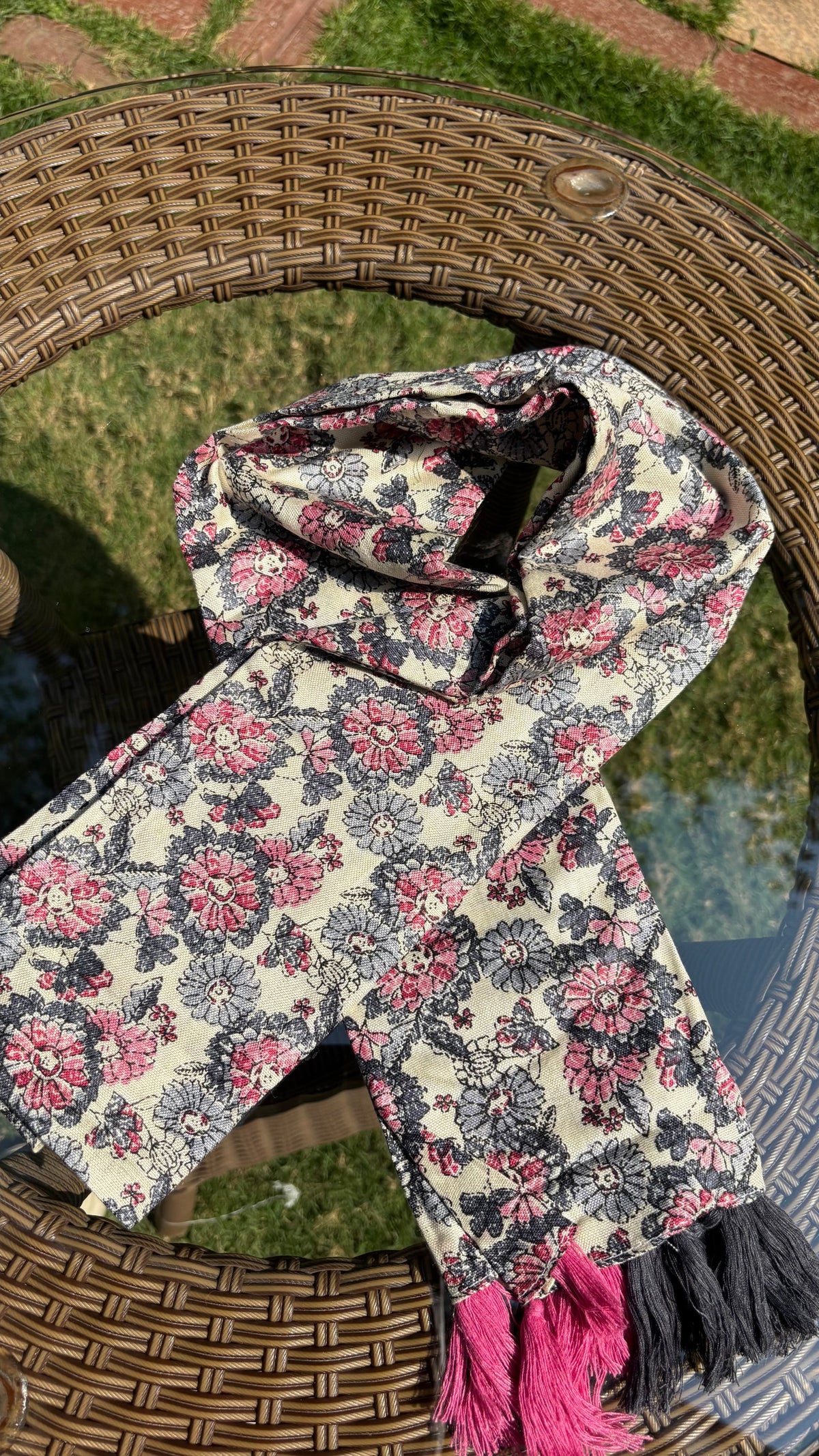 Off-White Floral Pattern Dupatta Sterling House