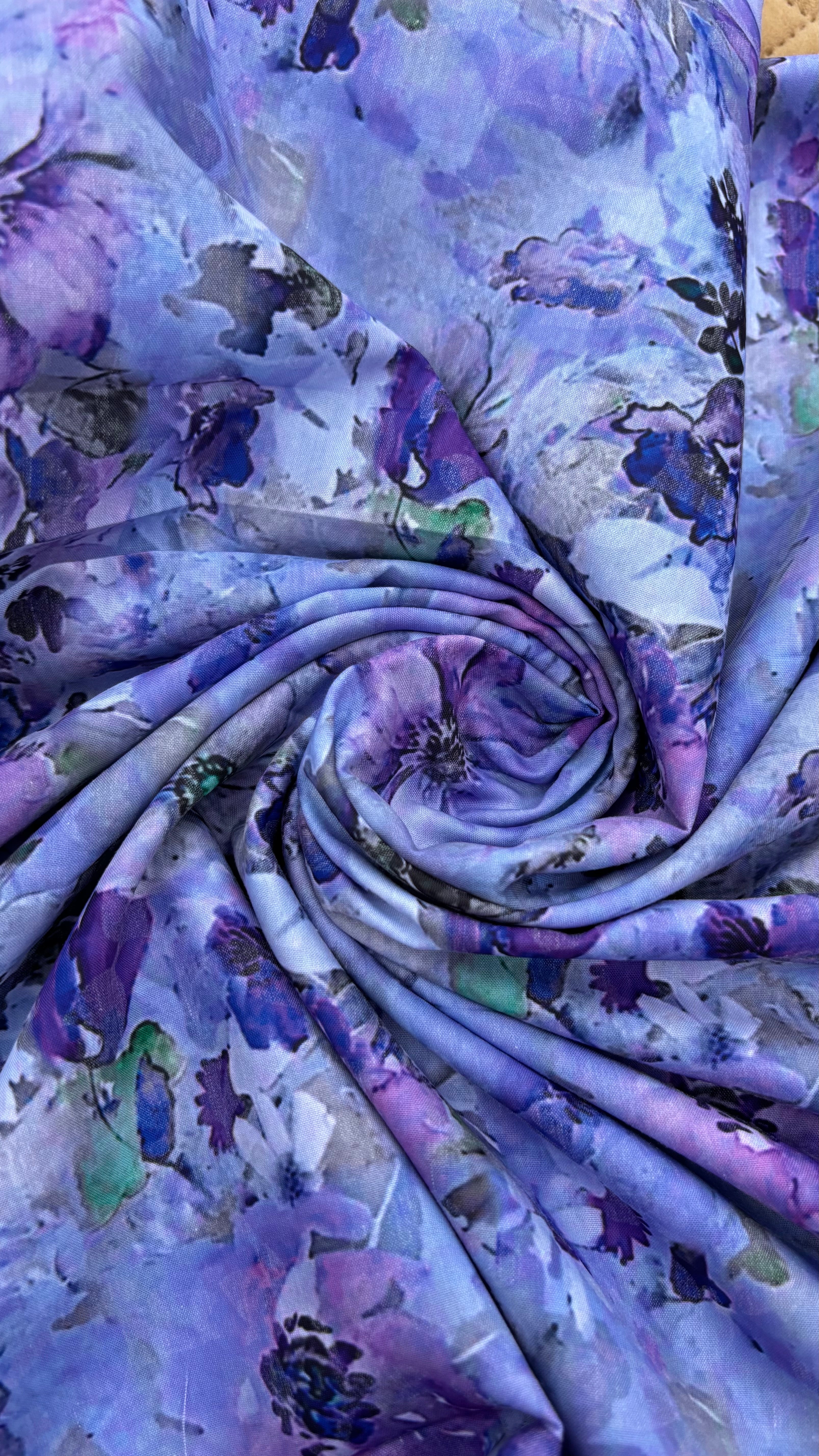 Lavender Floral Print Fabric Sterling House