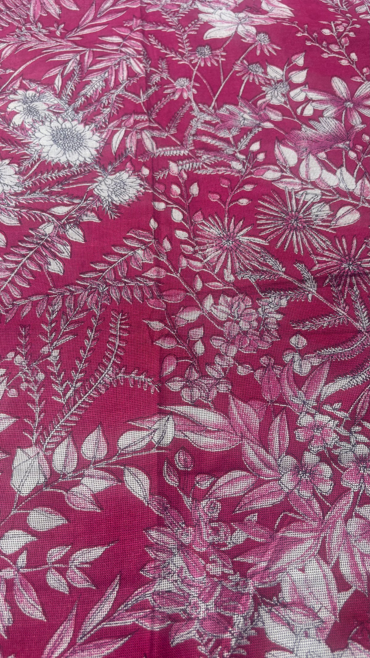 Magenta Floral Spun Fabric Sterling House
