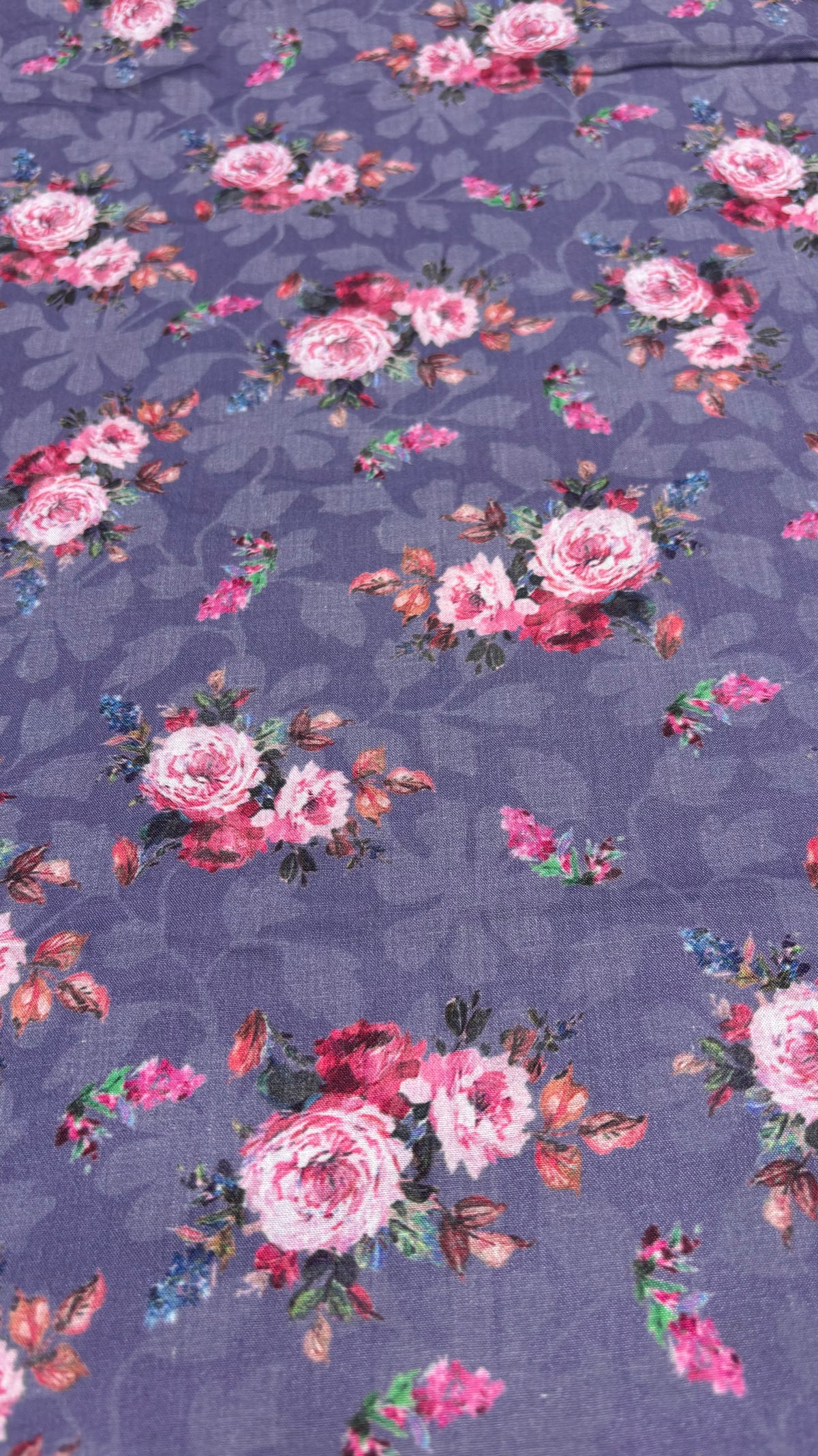 Lavender Rose Floral Fabric Sterling House