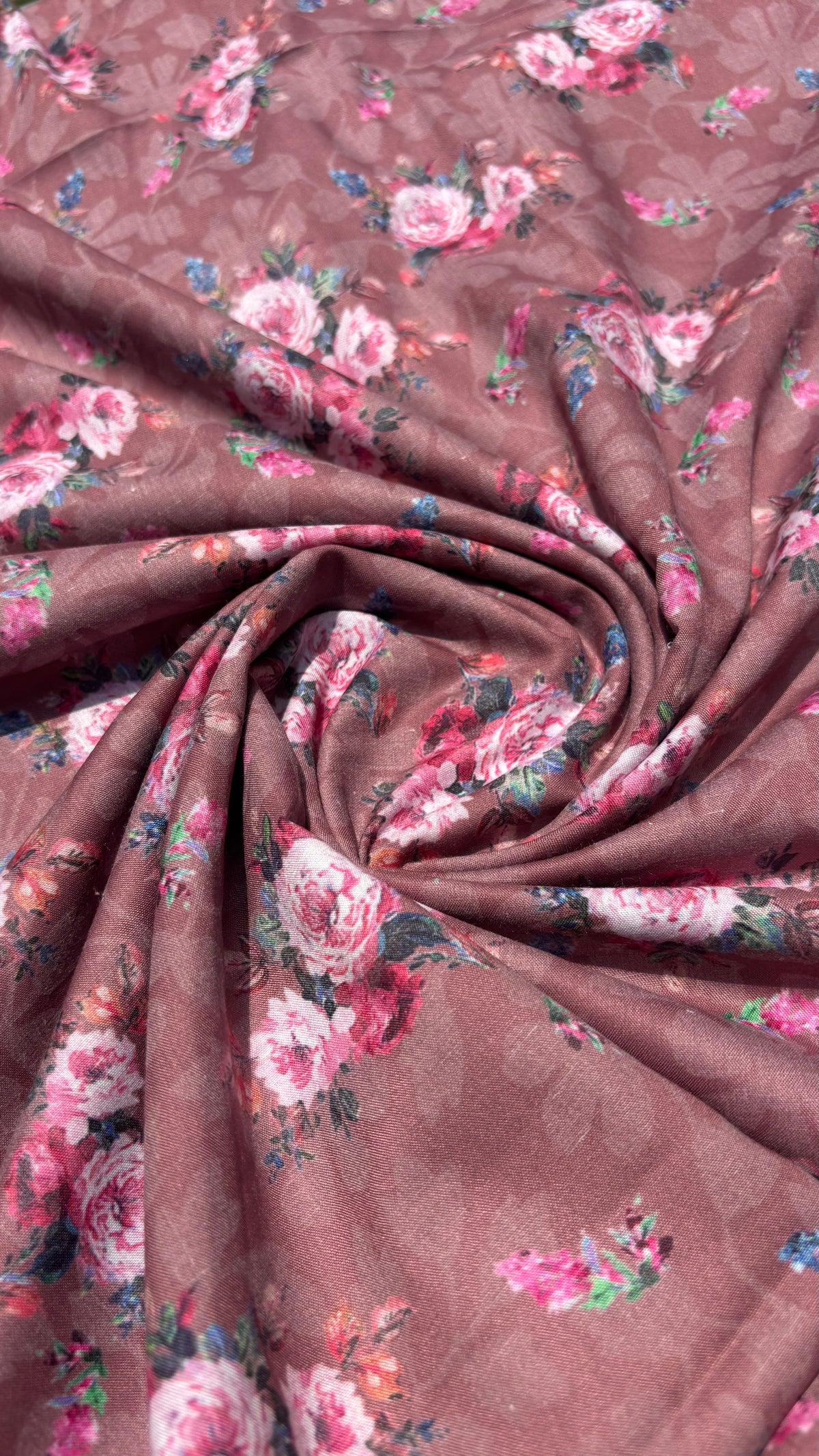Almond Pink Rose Floral Fabric Sterling House