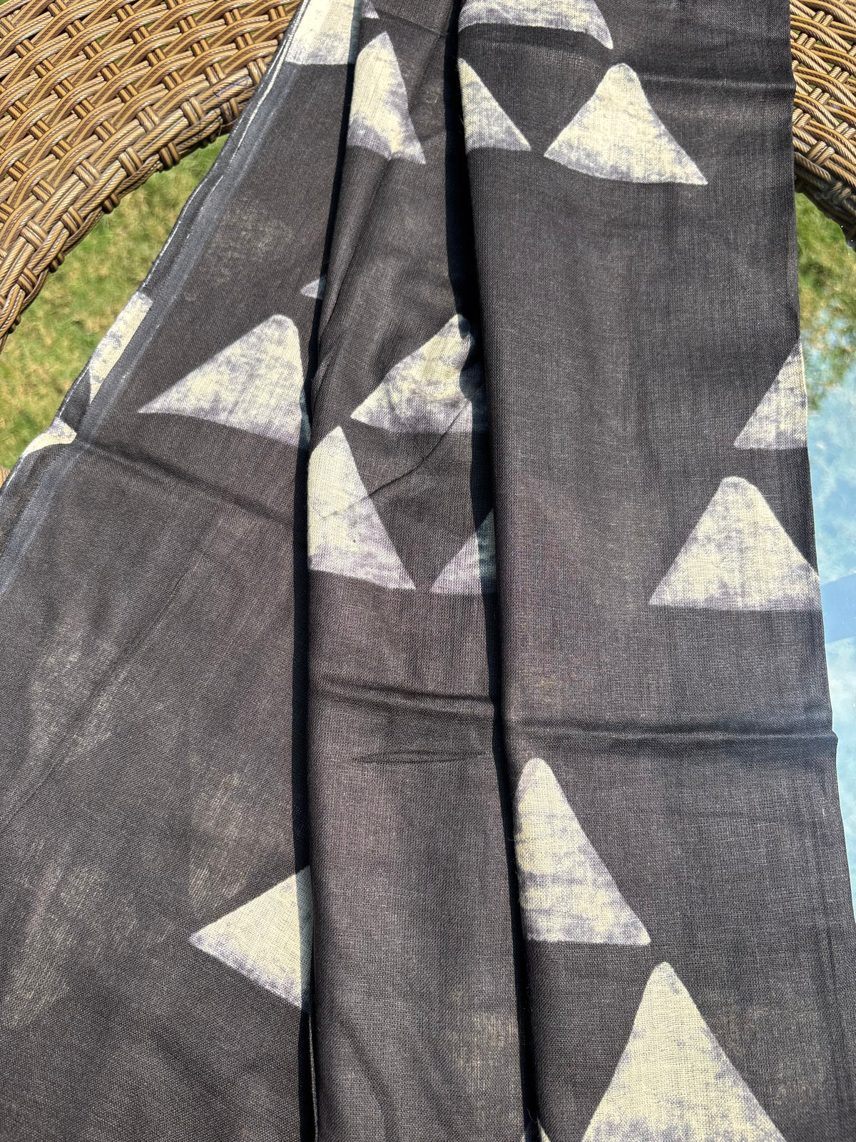 Black, Beige Geometric Cotton Dupatta Sterling House