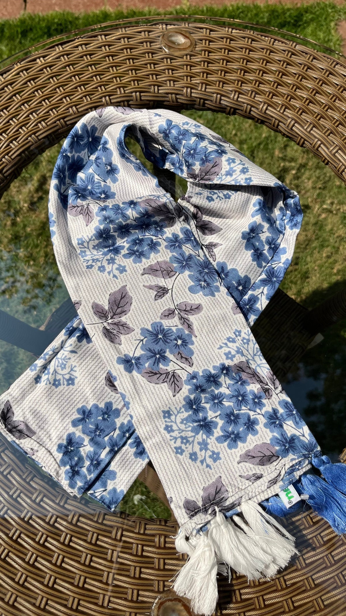 Blue Meadow Floral Dupatta Sterling House
