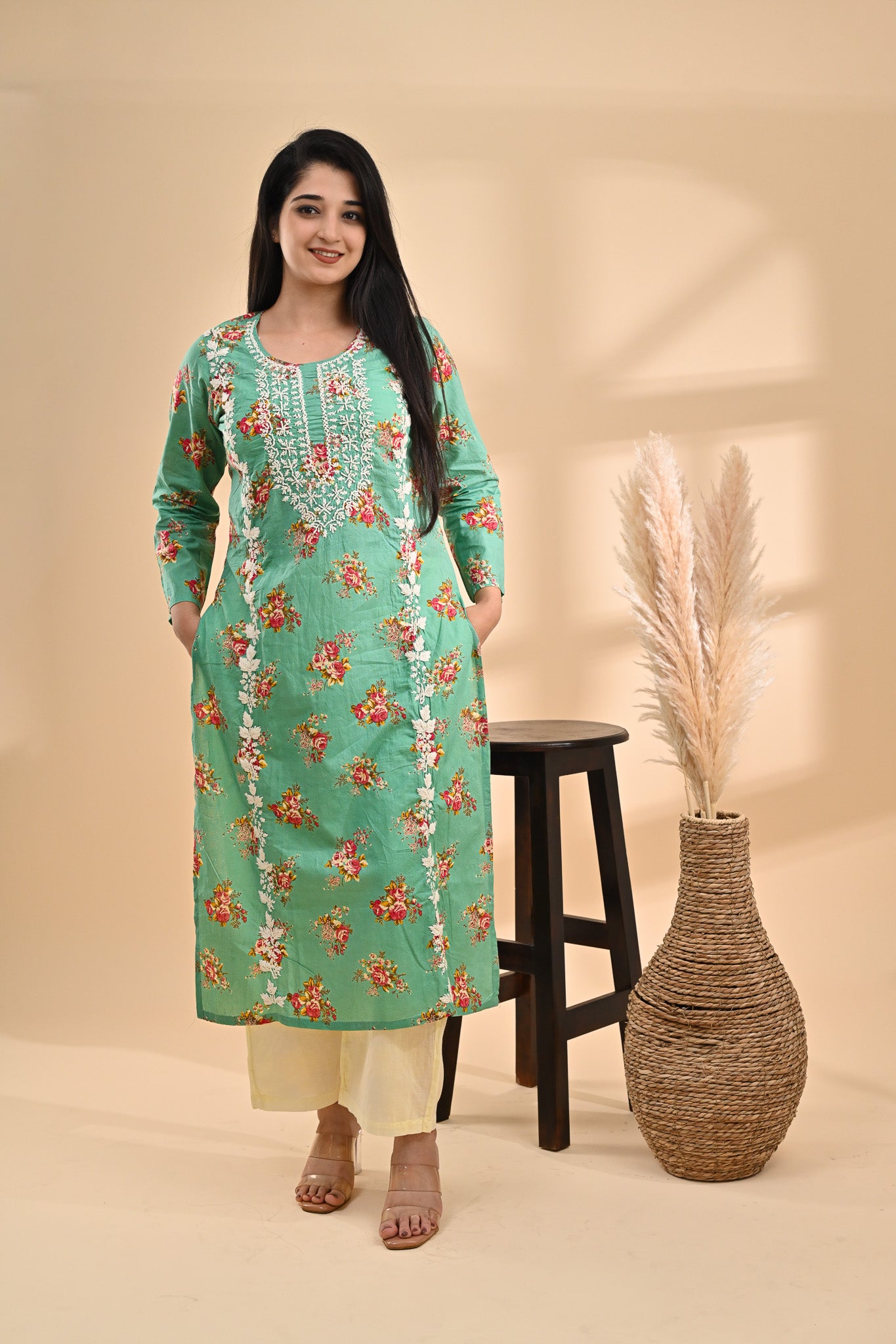 Mint Green Cotton Readymade Set Sterling House