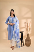 Powder Blue Cotton Readymade Set