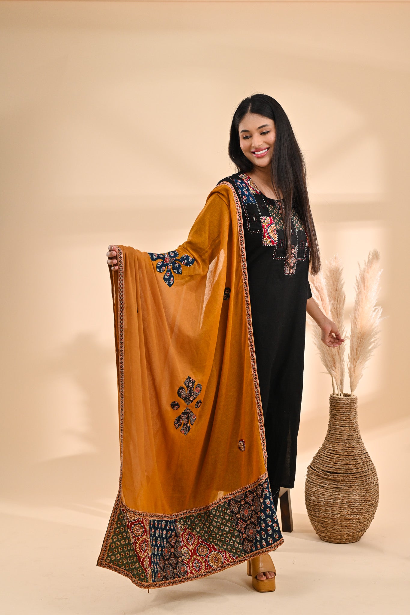 Black Cotton Readymade Set Sterling House