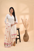 Off-white Cotton Woven Readymade Set