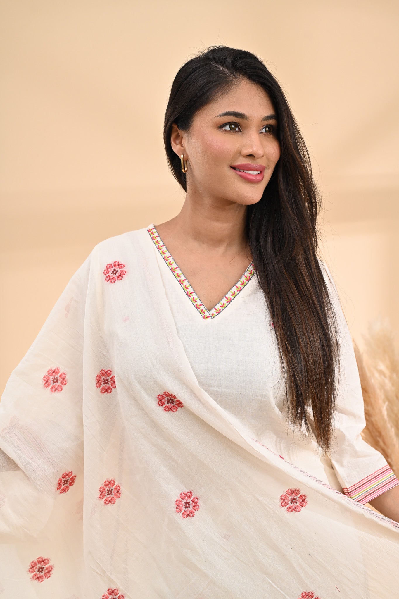 Off-white Cotton Readymade Set Sterling House